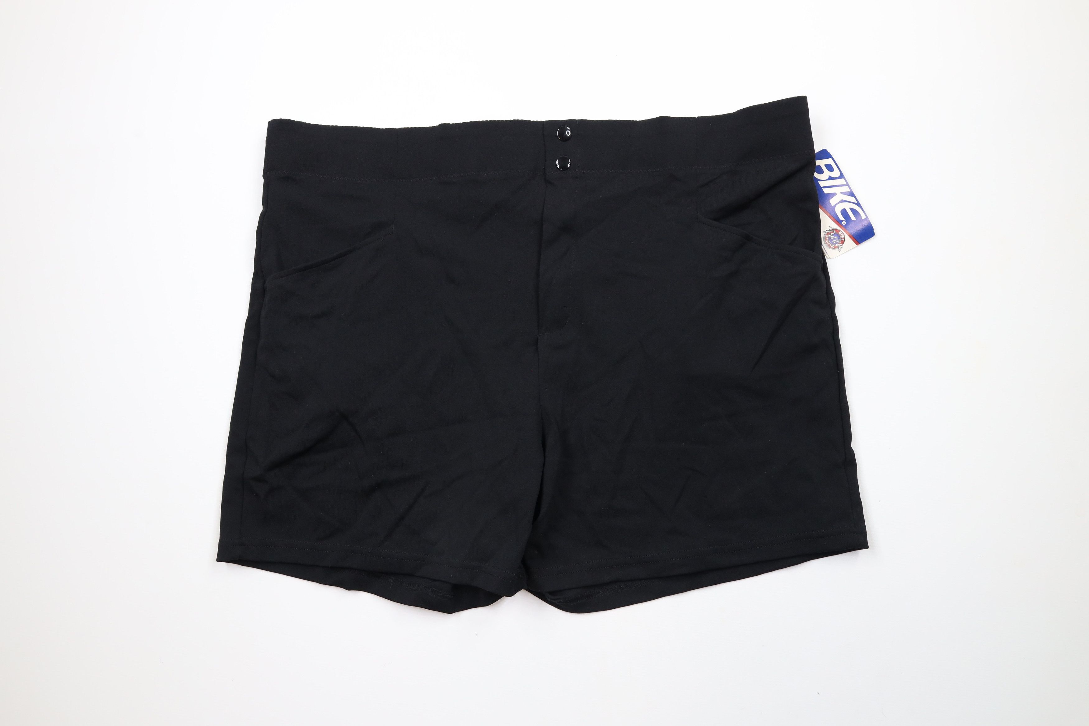Vintage Deadstock Vintage 90s Streetwear Knit Coaches Shorts Black Size US 38 / EU 54 - 1 Thumbnail