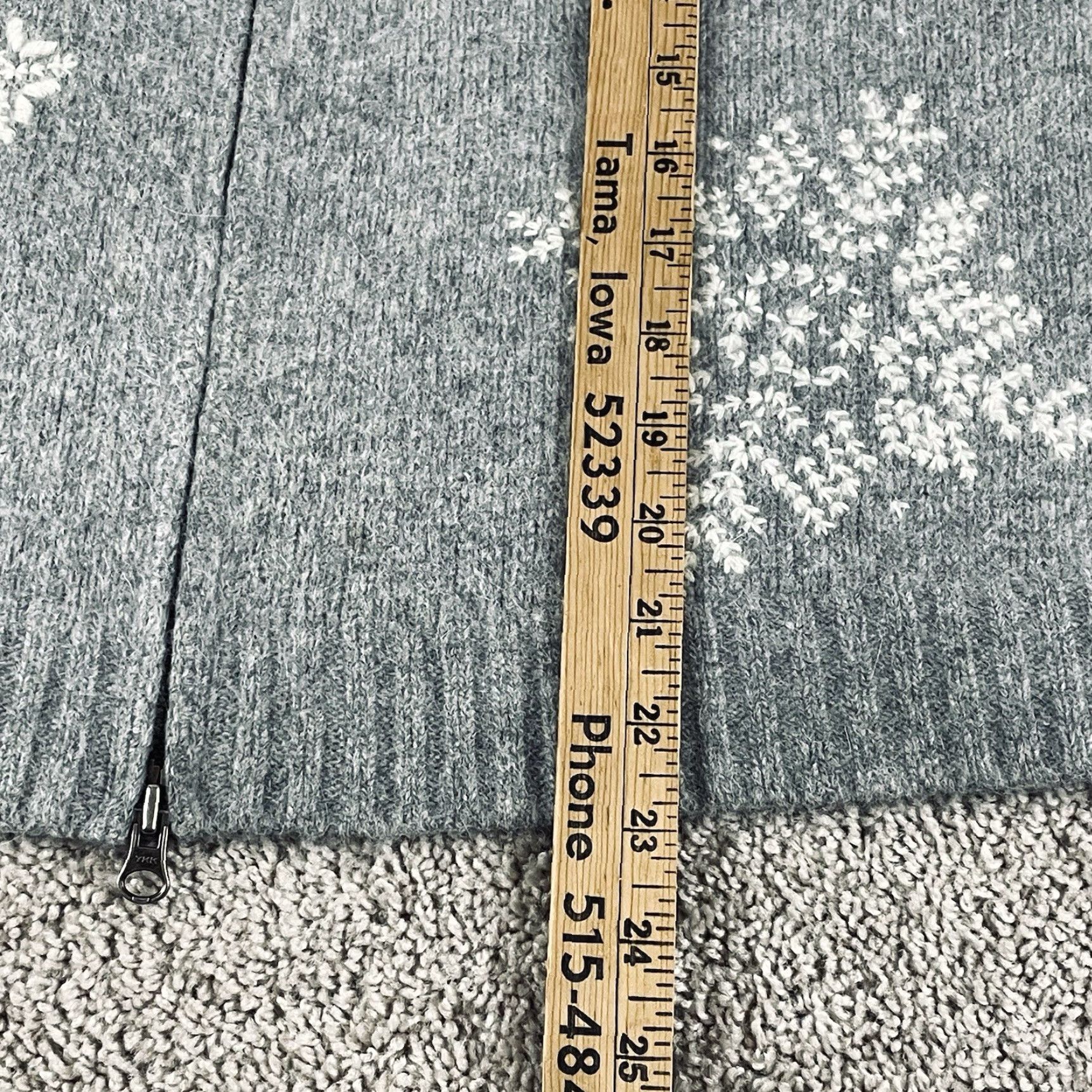 Vintage VINTAGE Garnet Hill Sweater Womens Large Gray Wool Angora Quiet Luxury Ski Full Zip E214 Size L / US 10 / IT 46 - 6 Thumbnail