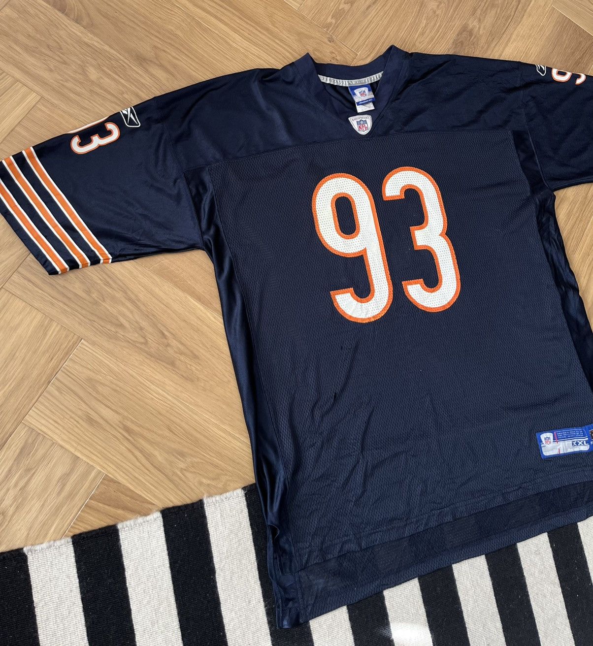 Reebok Vintage Adewale Ogunleye Chicago Bears 93 Reebok Home Jersey Size US XXL / EU 58 / 5 - 2 Thumbnail