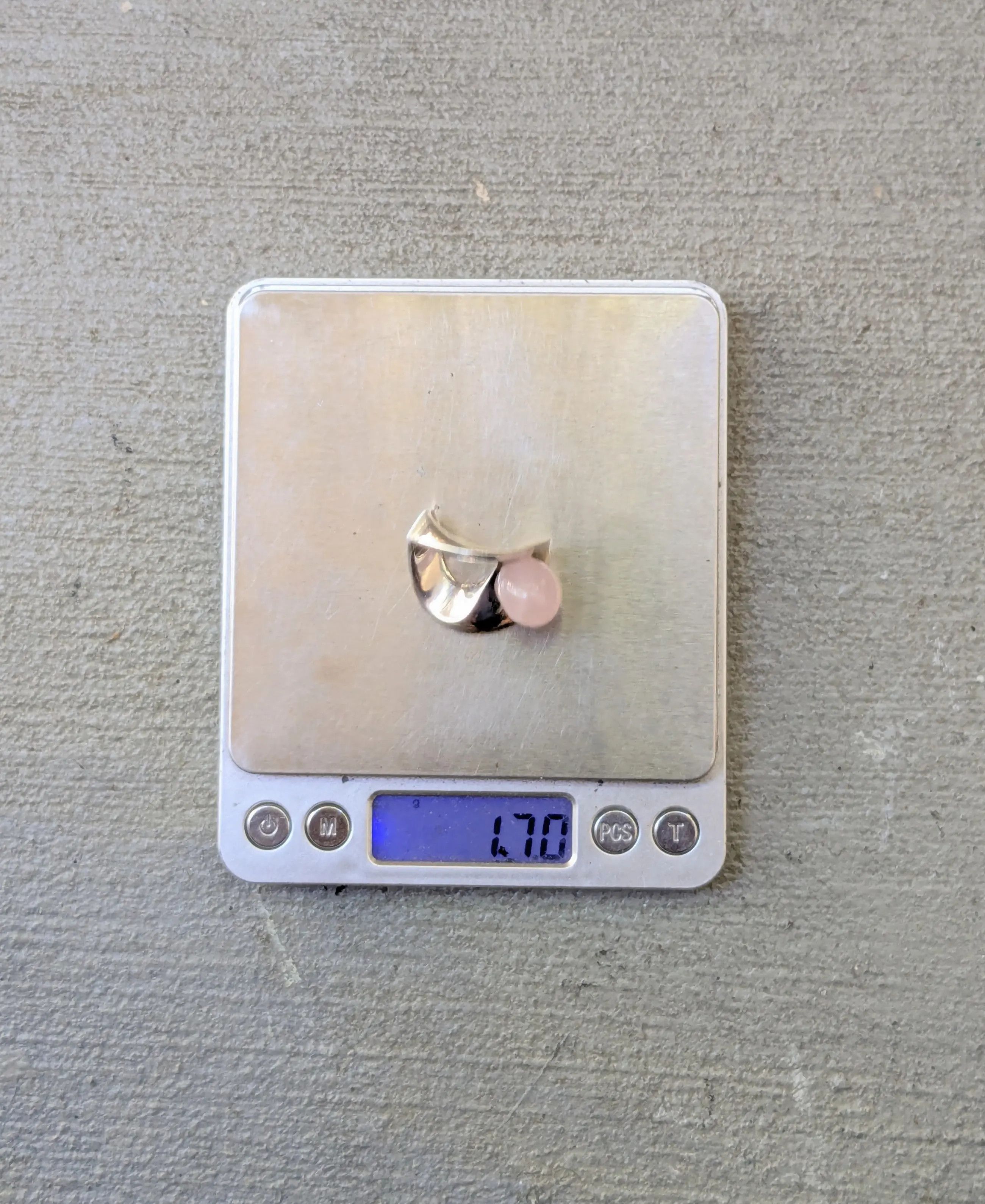 Jewelry Nuovegioie Sterling Silver Ring 6.5 Rose Quartz Abstract Size ONE SIZE - 15 Thumbnail