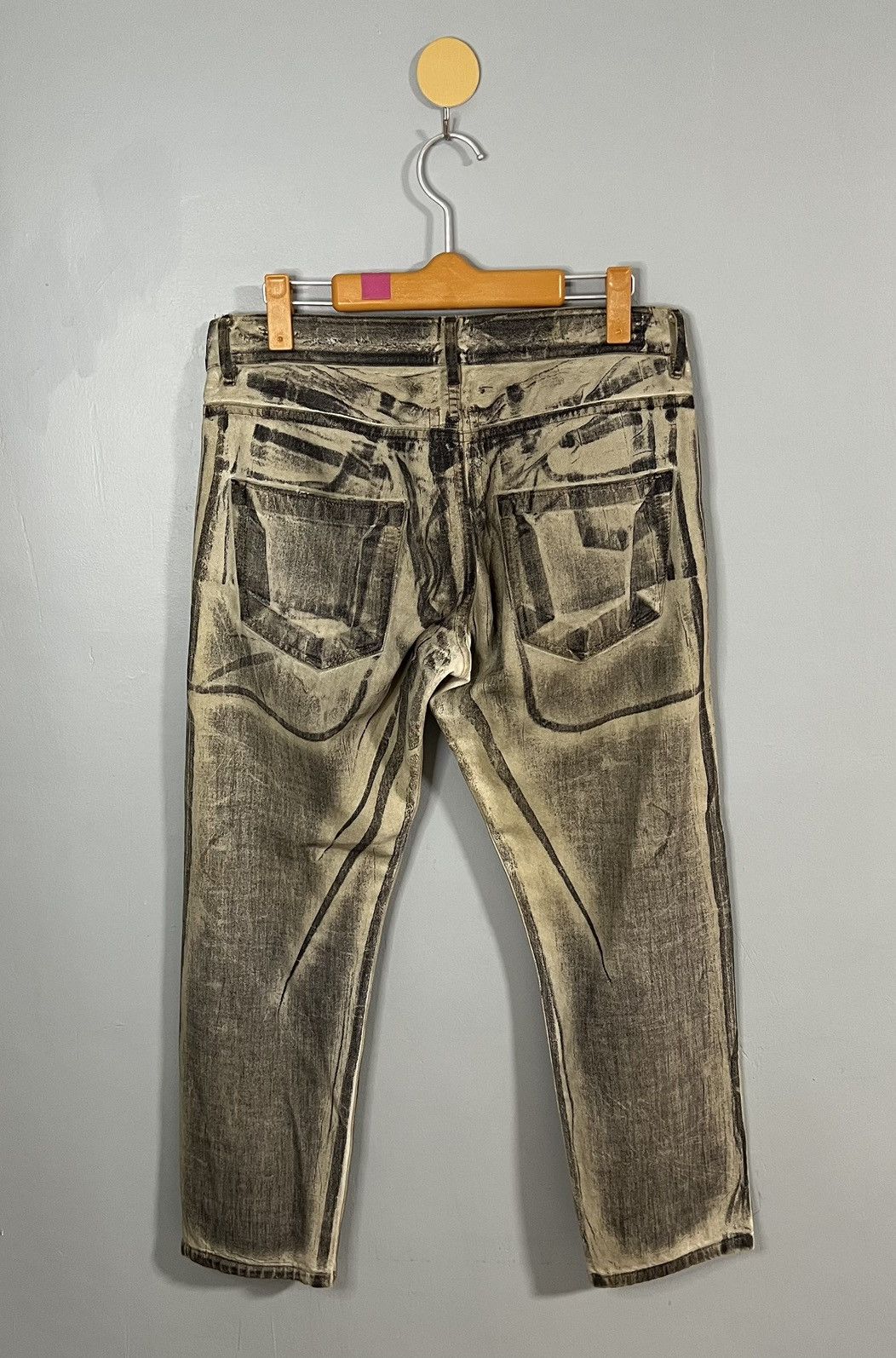 Rick Owens Drkshdw Rick owens ss 2010 cream gravel waxed jeans Size US 32 / EU 48 - 2 Thumbnail