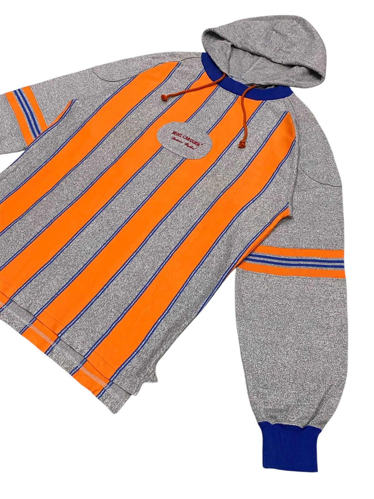 Nigel Cabourn Vintage Nigel Cabourn Stripe Hoodie Long Sleeve Shirt Size US M / EU 48-50 / 2 - 18 Thumbnail