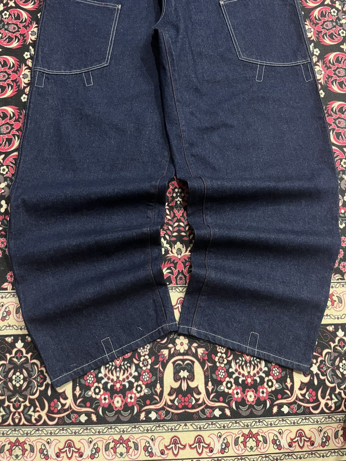 JNCO ⚡️Baggy⚡️Vintage RP55 Indigo Washed Repaired Extra Baggy Jeans Size US 38 / EU 54 - 11 Thumbnail