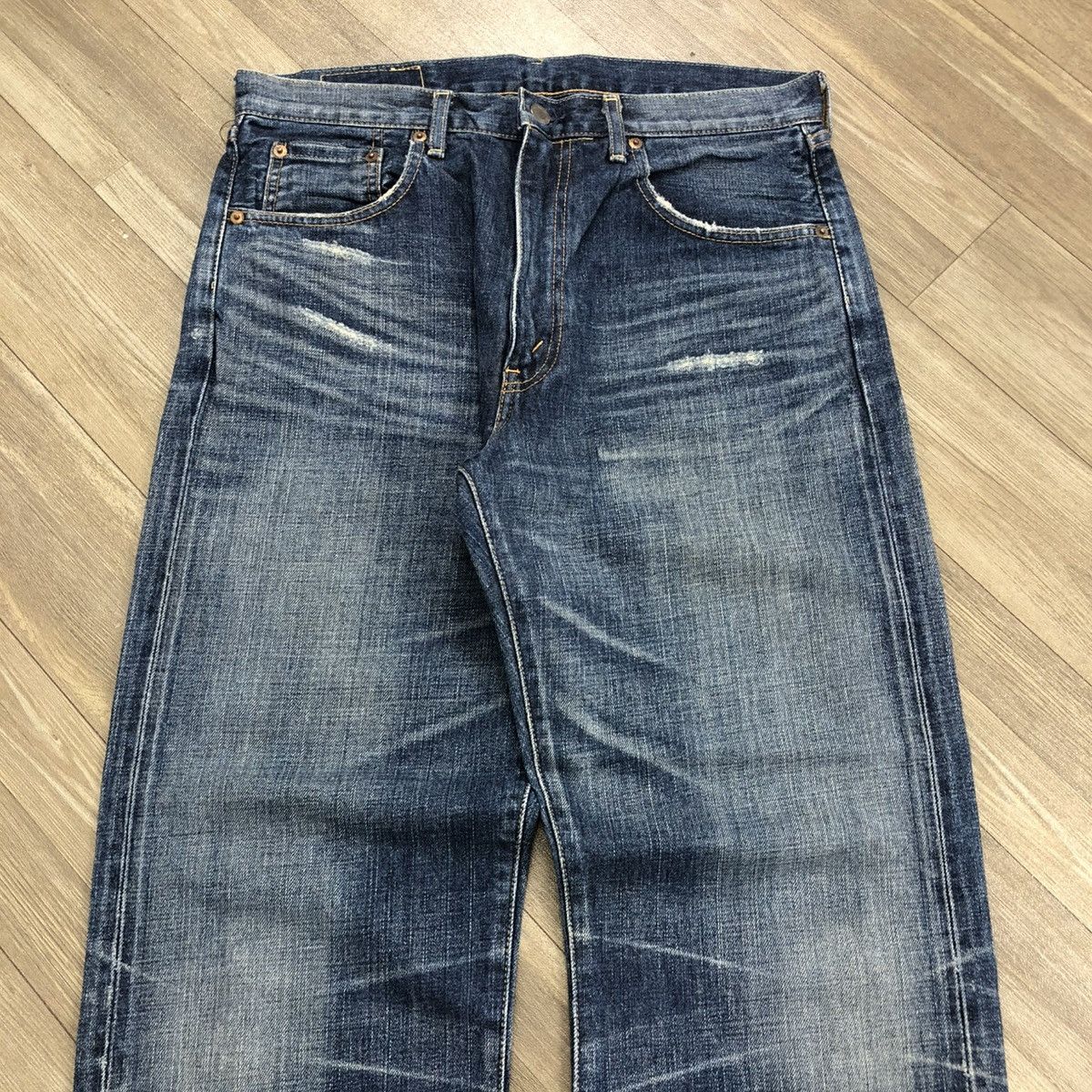 Levi's × Levi's Vintage Clothing 🇯🇵 90’s Vintage Levis 502xx Selvedge Faded Distressed Jeans Size US 33 - 3 Thumbnail