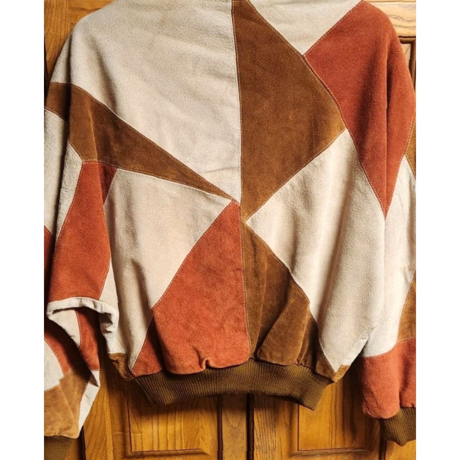 Vintage VINTAGE Montgomery Ward Leather Patchwork Top The Tannery Women Sz 13/14 Suede Lined VTG Blouse Size XL / US 12-14 / IT 48-50 - 3 Thumbnail
