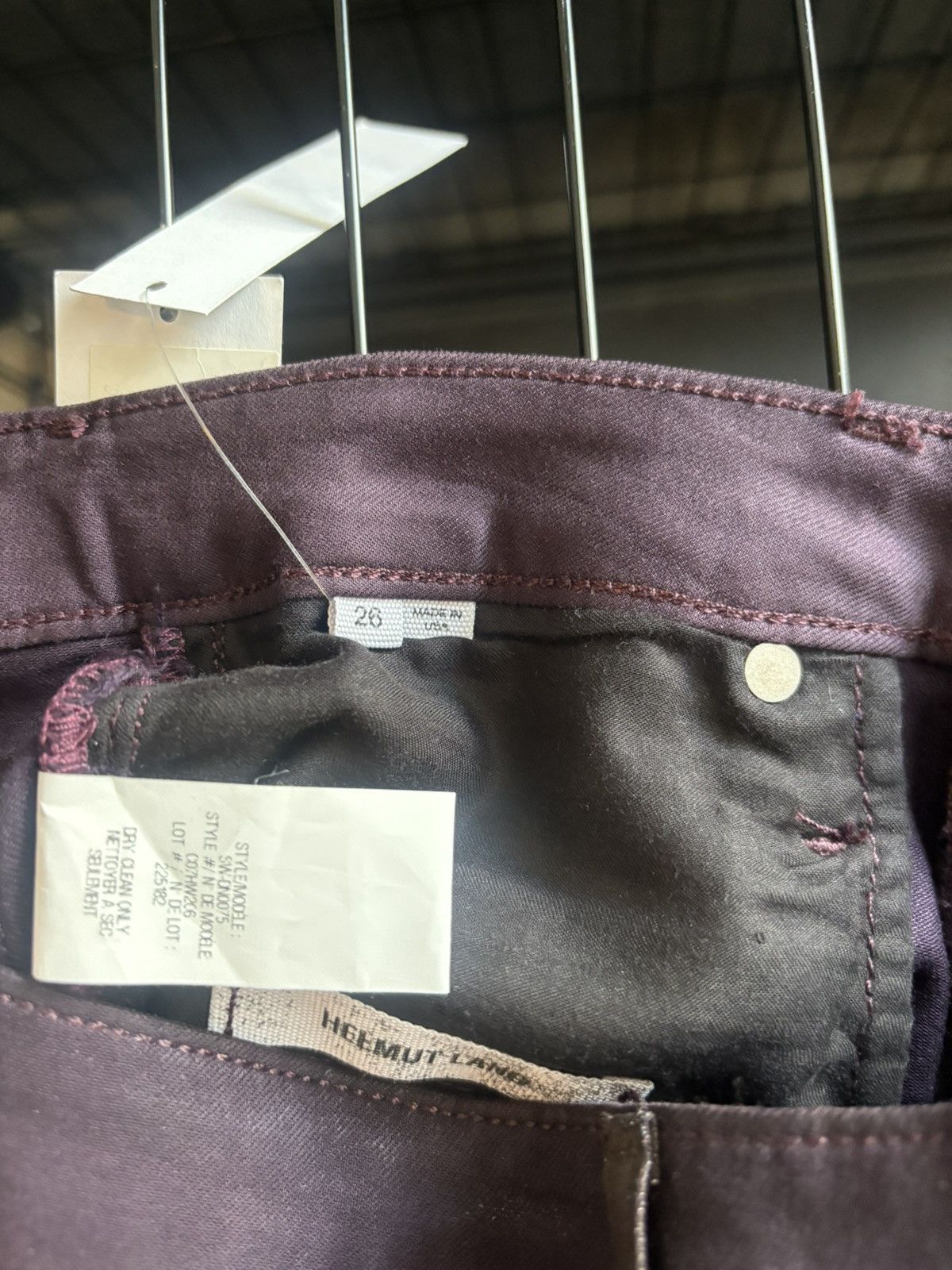 Helmut Lang helmut lang maroon stretch jeans Size 26" / US 2 / IT 38 - 9 Thumbnail