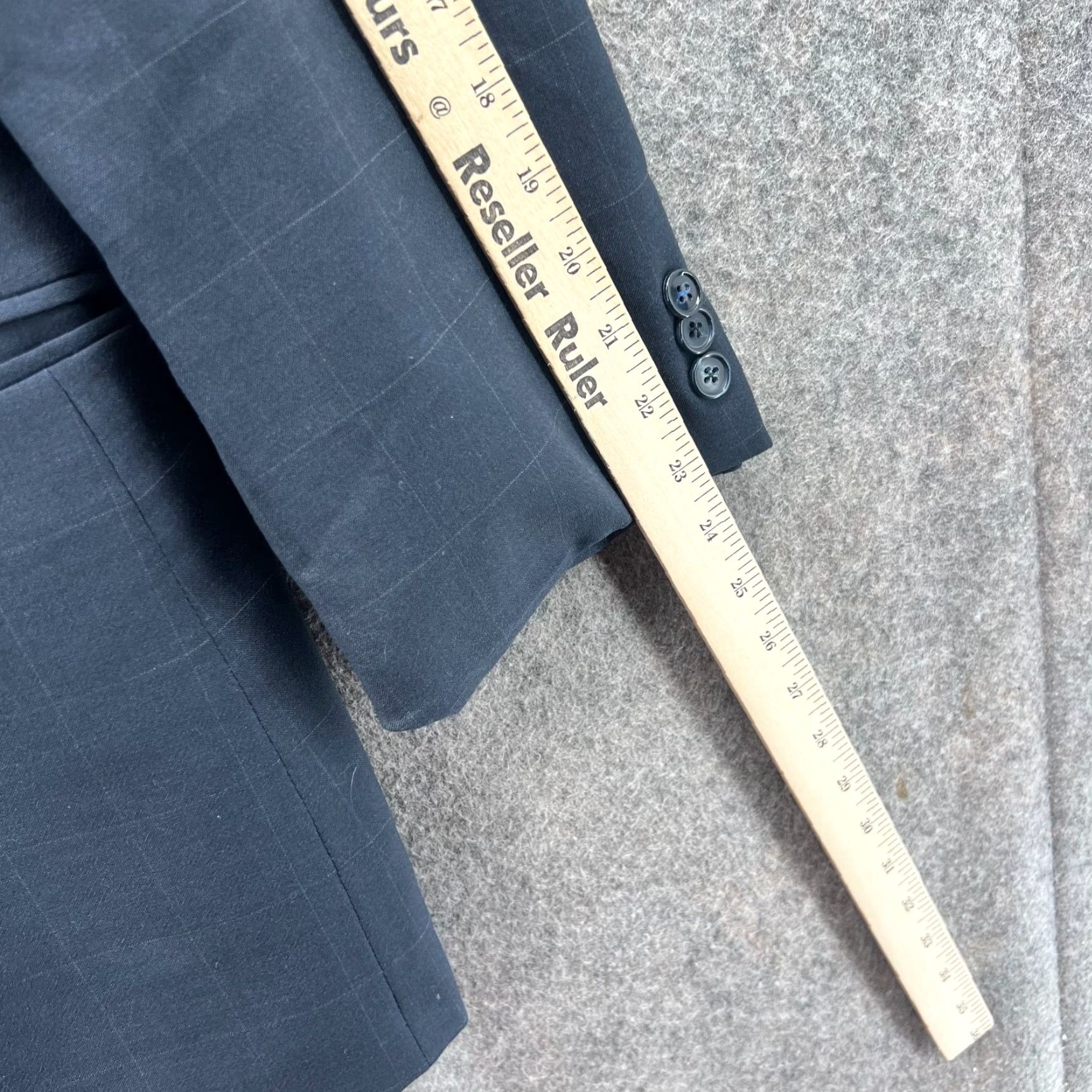 Brooks Brothers Brooks Brothers Blazer Mens 41R Blue Wool Check Single-Breasted 3-Button Jacket Dress Coat Sports Tuxedo Adult 41R Mens Size 42R - 4 Thumbnail