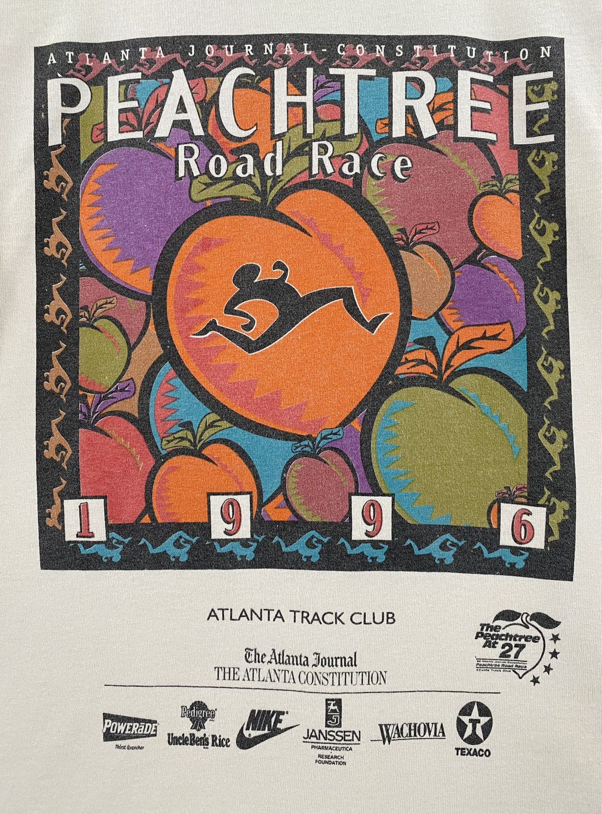 Vintage VTG 1996 Atlanta Peachtree Road Race T-Shirt Men’s XS Size US XS / EU 42 / 0 - 2 Thumbnail