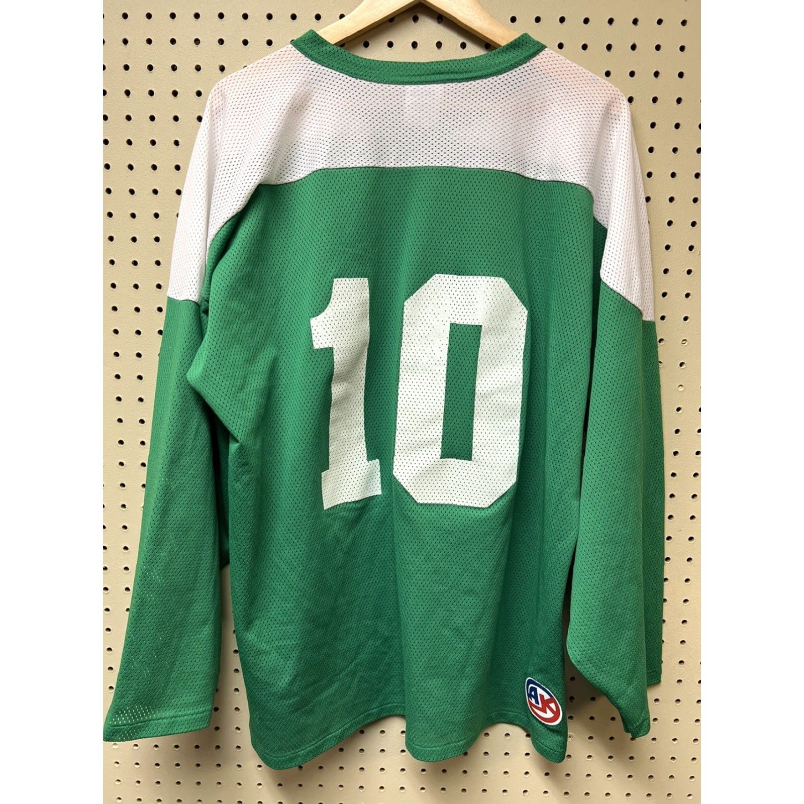 Vintage VINTAGE Athletic Knit Jersey XL Men Hockey Jersey Green White Sports 3/4 Sleeve Knit V-Neck Athletic Knit Jersey Size US XL / EU 56 / 4 - 2 Thumbnail