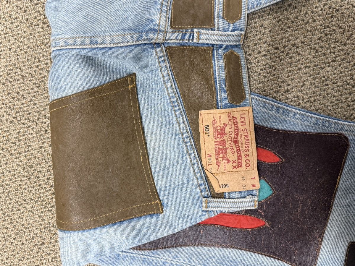 Levi's Vintage Clothing Vintage Levi's Japan 501 Handmade Leather Patch Denim Size US 34 / EU 50 - 10 Thumbnail