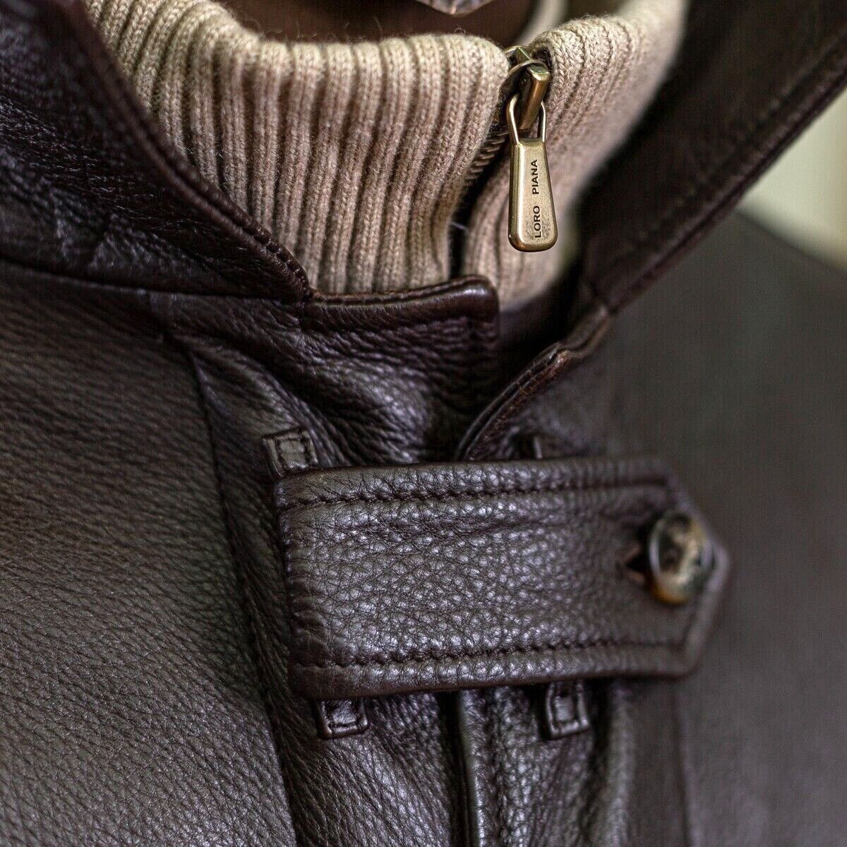 Loro Piana luxurious lora piana nutria leather jacket set Size US XXL / EU 58 / 5 - 6 Thumbnail