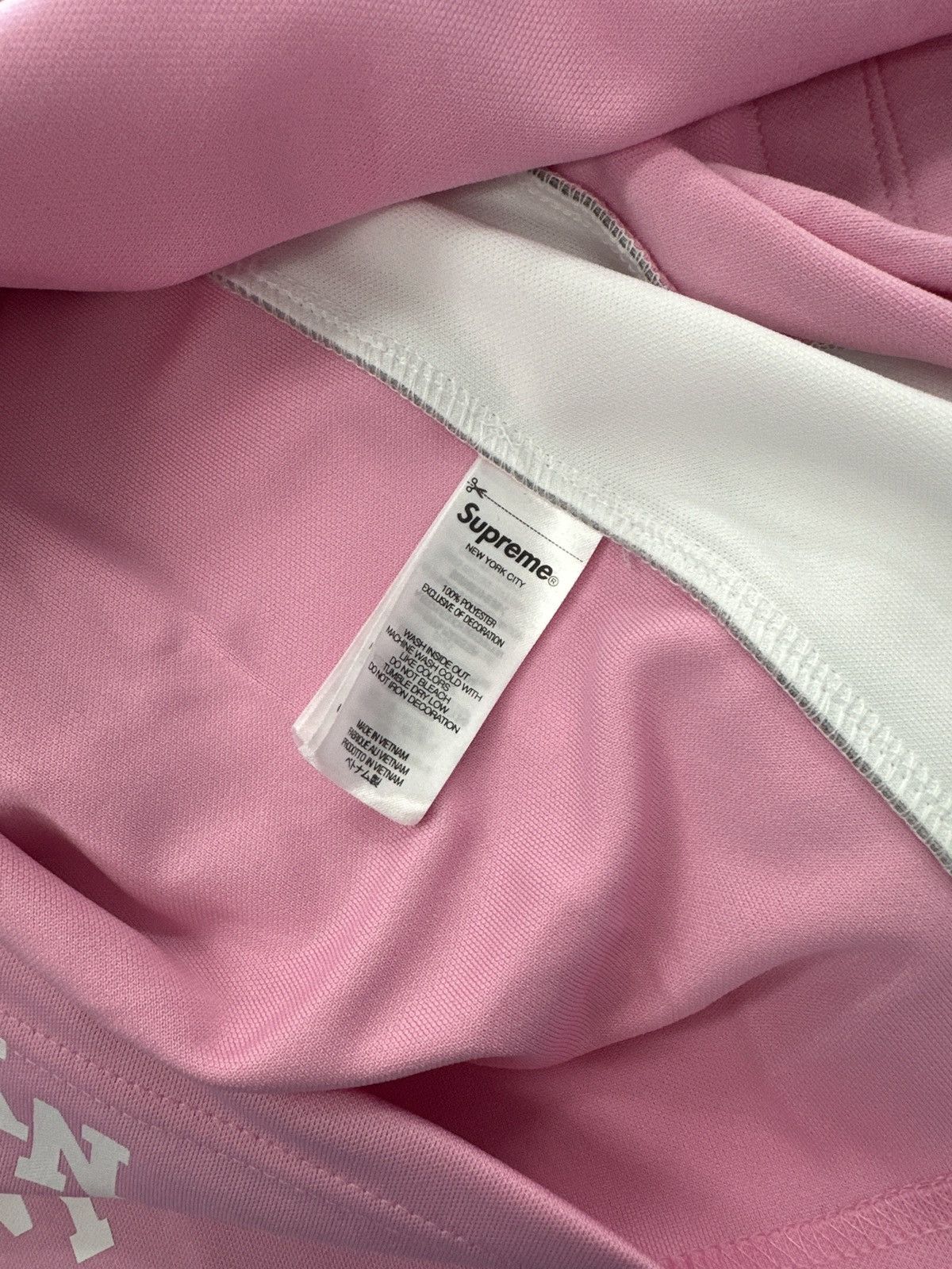 Supreme Supreme Mitchell & Ness Monogram Basketball Jersey Pink Size US L / EU 52-54 / 3 - 5 Thumbnail