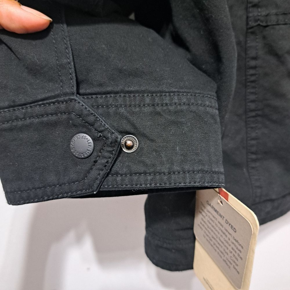 Levi's Levi's Men's Sherpa Lined Two Pocket Hooded Trucker Jacket Black Large NWT Size US L / EU 52-54 / 3 - 13 Thumbnail