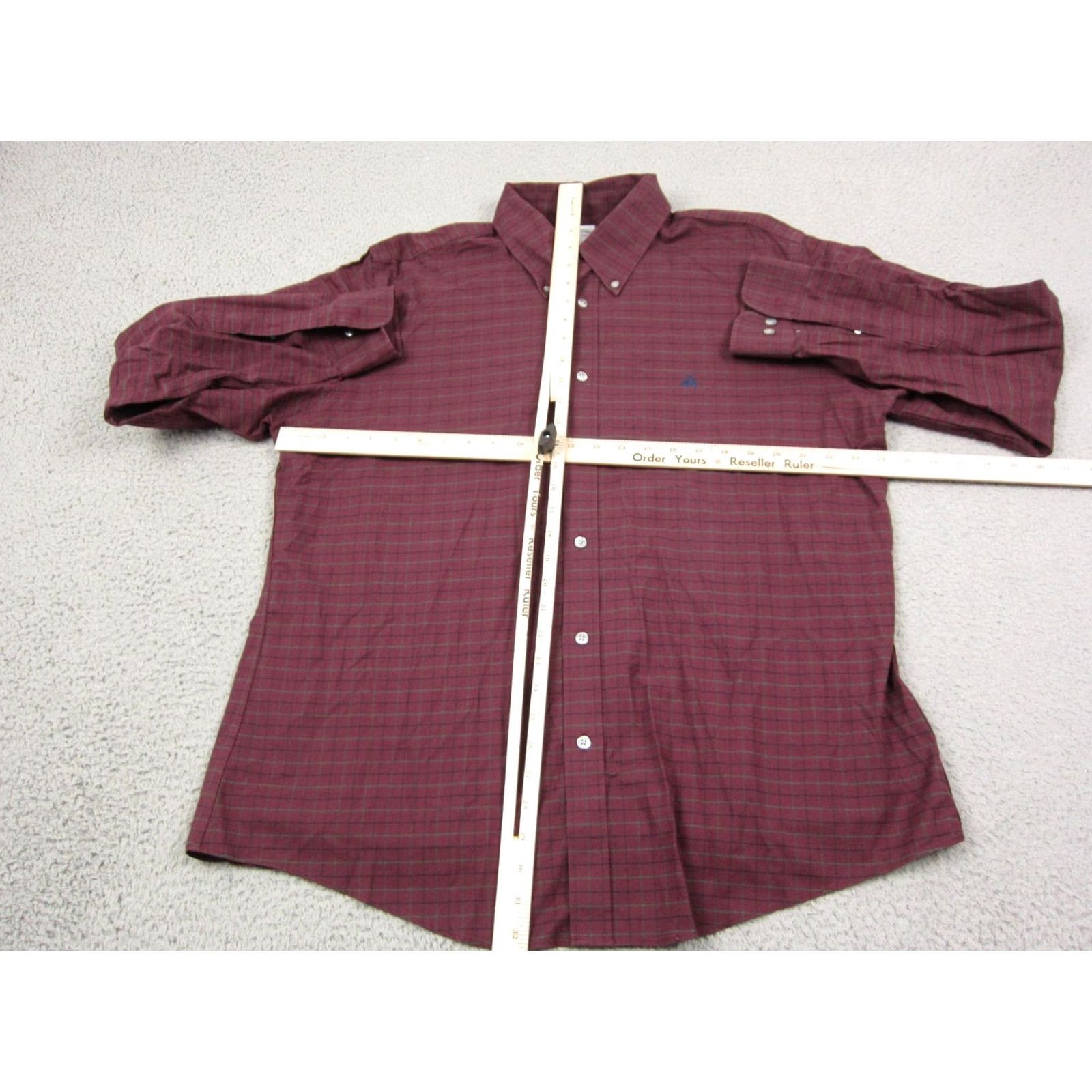 Brooks Brothers Brooks Brothers Shirt Adult XL Red Cotton Stretch Regent Fit Mens Button-Up Long Sleeve Button-Down Collar Classic, Preppy Pattern Check Non-Iron Size US XL / EU 56 / 4 - 6 Thumbnail