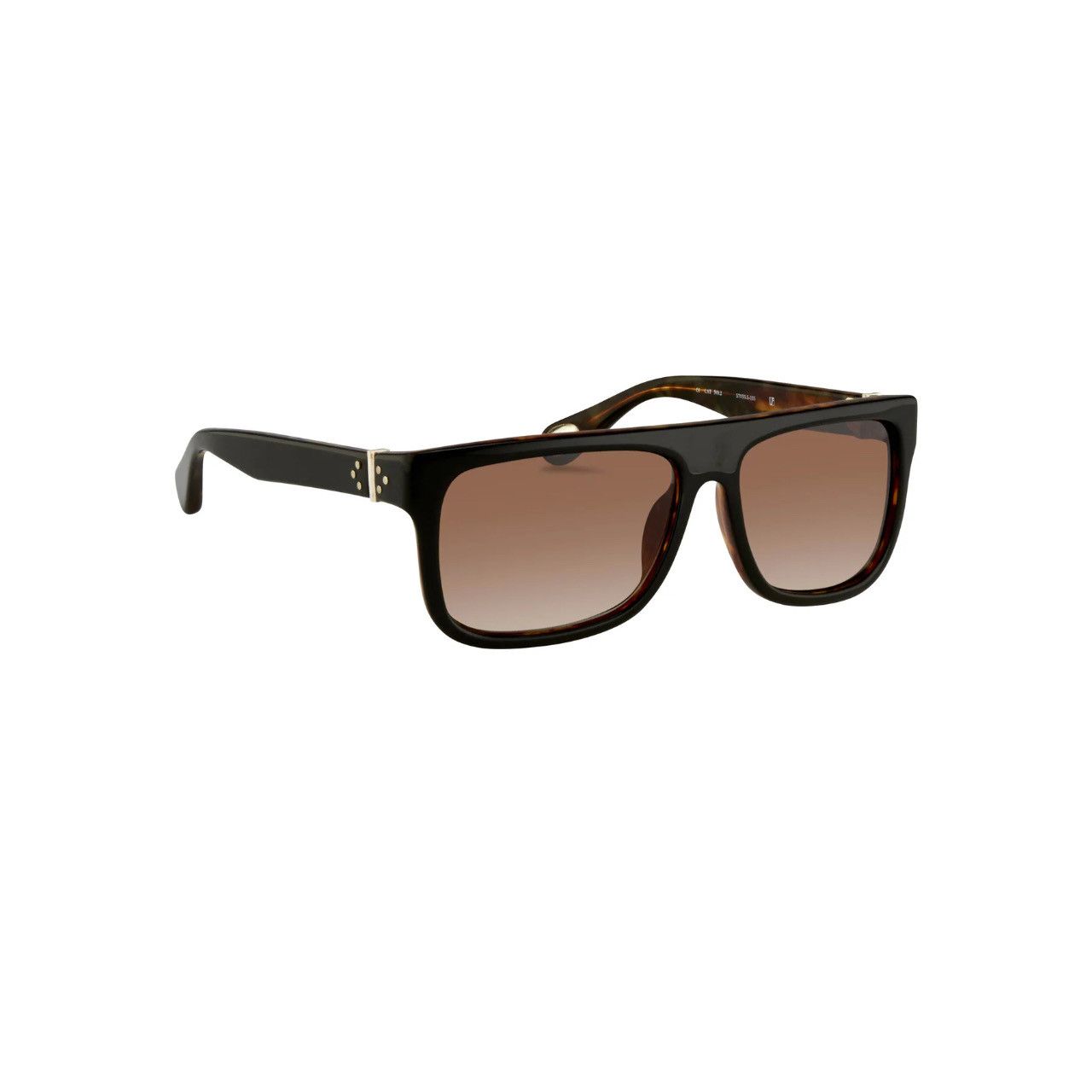 Ann Demeulemeester Ann Demeulemeester Sunglasses Flat Top Black and Brown Size ONE SIZE - 2 Thumbnail
