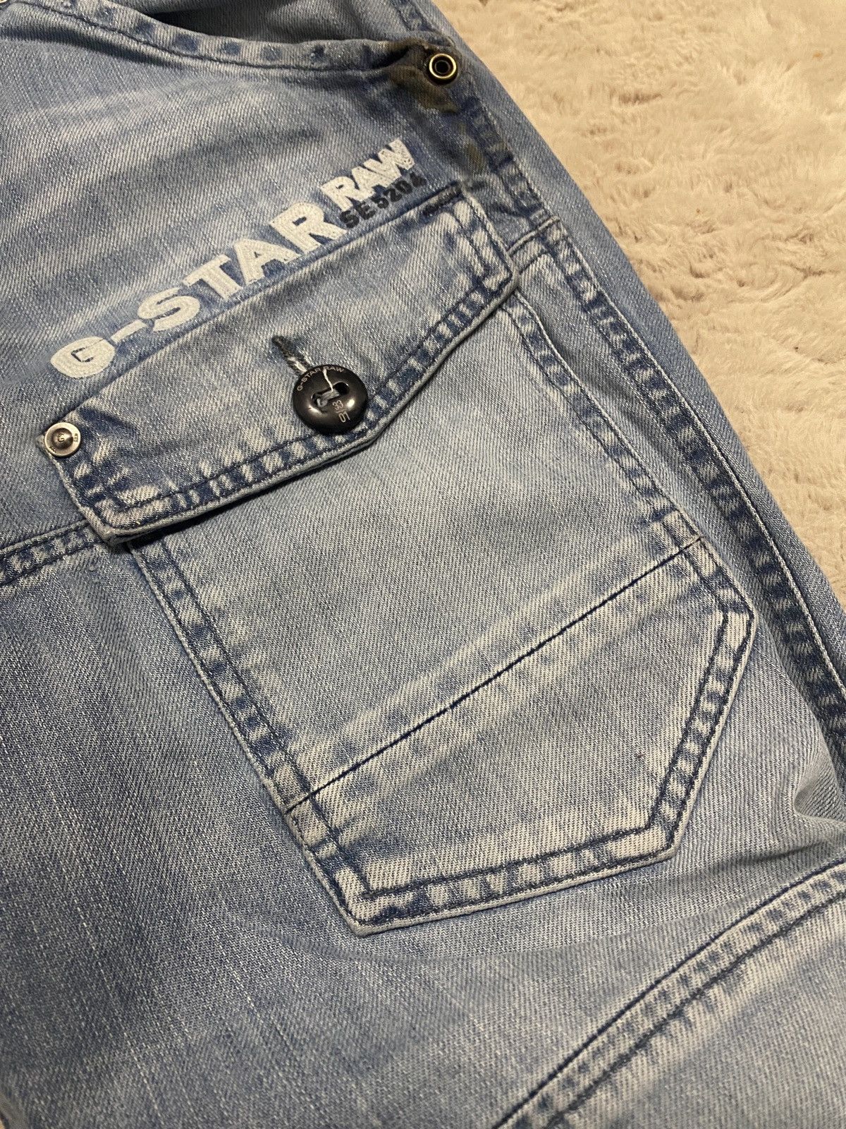 G-Star Vintage G-Star Raw SE 5204/3301 Cargo Elwood Jeans Size US 32 / EU 48 - 7 Thumbnail