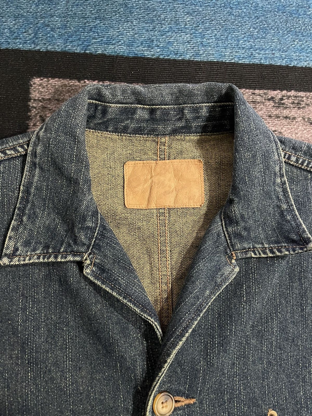 Vintage VINTAGE HIKORY CHORE DENIM JACKET Size US L / EU 52-54 / 3 - 8 Thumbnail