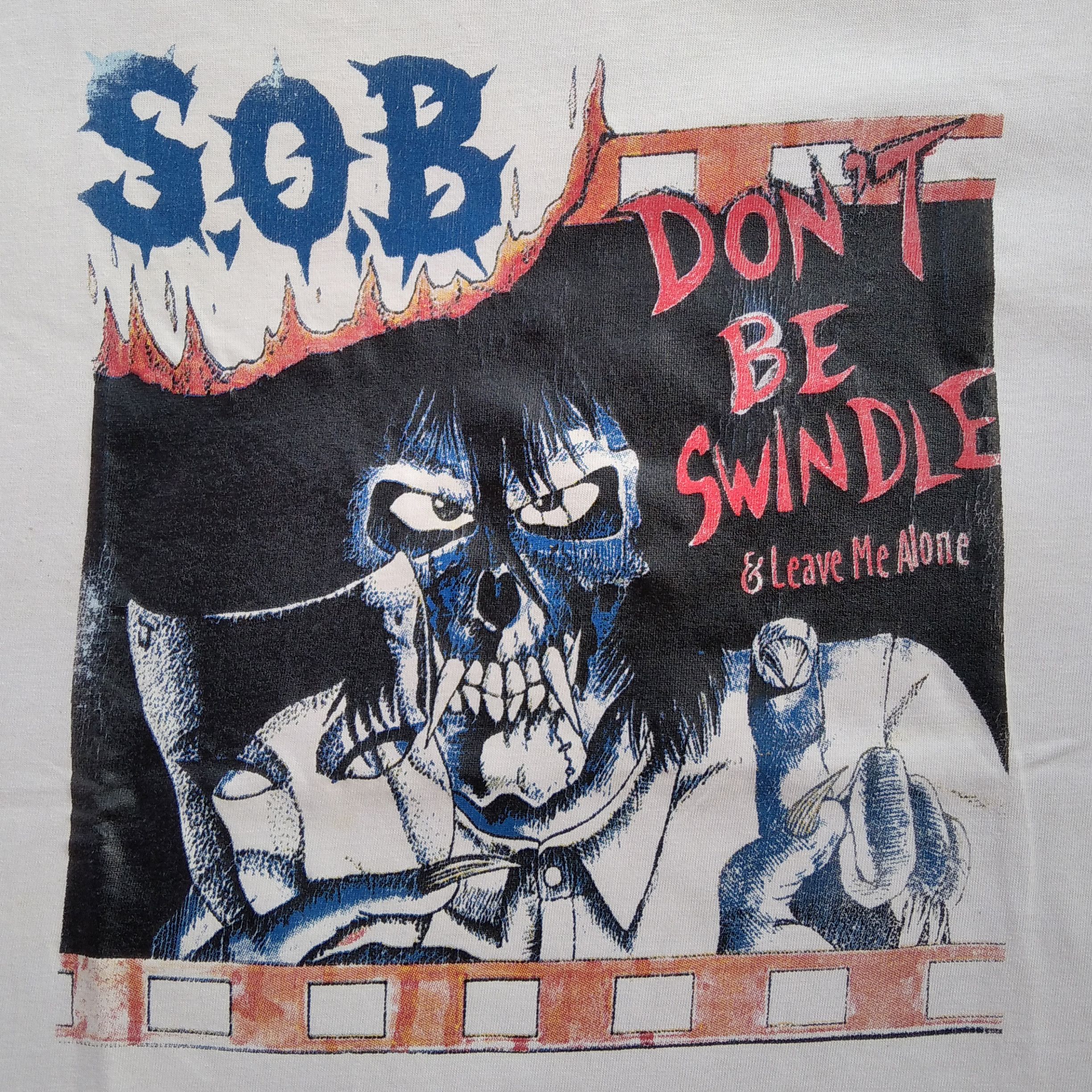 Band Tees Vintage Bootleg 00's S.O.B Japanese Grindcore Band Size US XL / EU 56 / 4 - 3 Thumbnail