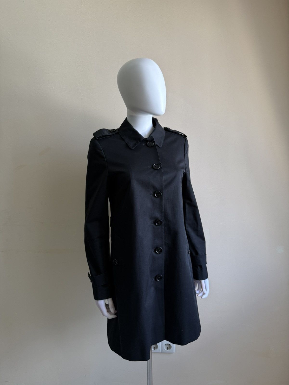 Burberry Burberry London Black Cotton Trench Coat Jacket Nova Check Size S / US 4 / IT 40 - 3 Thumbnail
