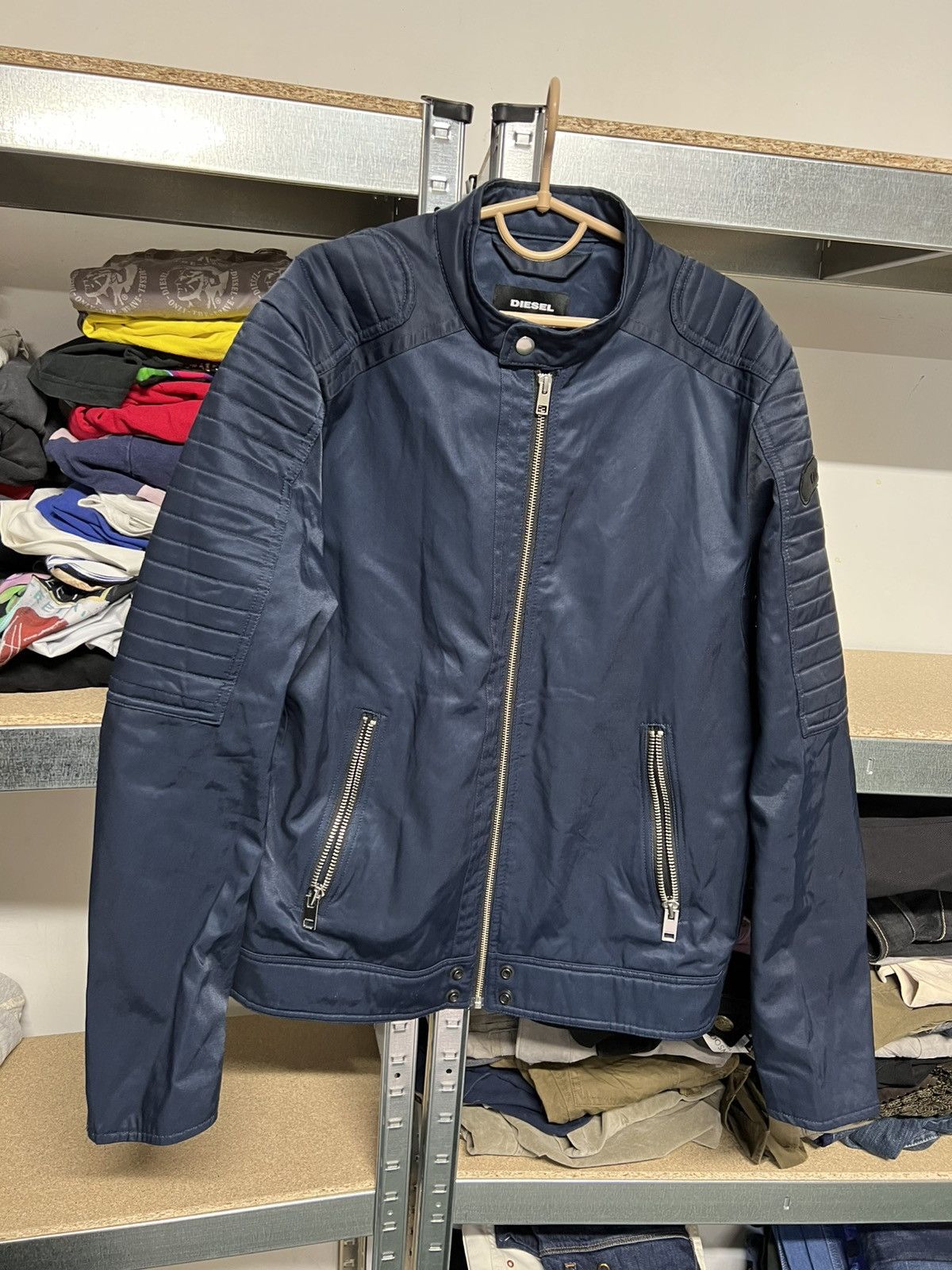 Diesel Vintage Y2K Diesel Biker Jacket Streetwear 90s Style Size US L / EU 52-54 / 3 - 4 Thumbnail