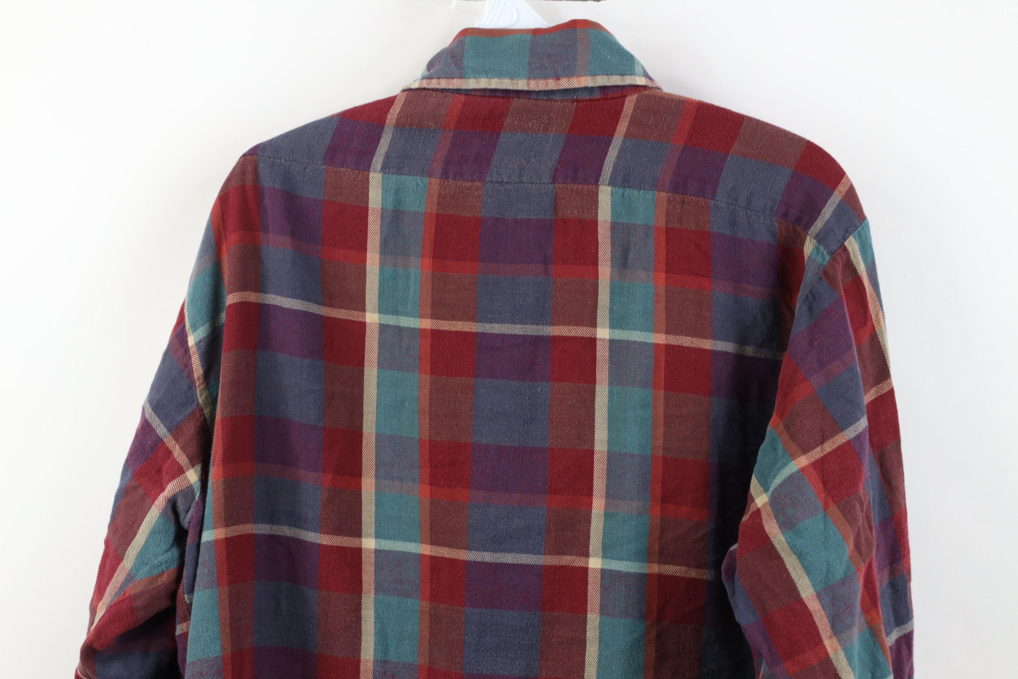 Vintage Vintage 70s Streetwear Yarn Dye Flannel Button Down Shirt Size US L / EU 52-54 / 3 - 9 Thumbnail
