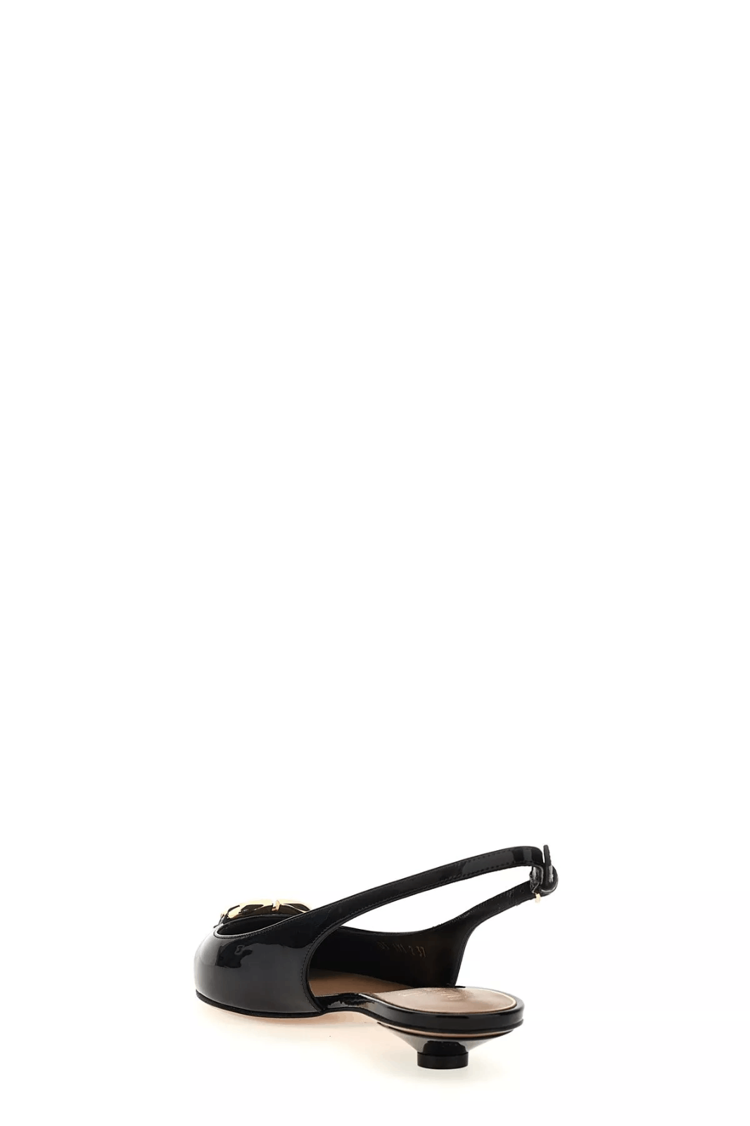 Valentino VALENTINO Moon Black Leather Slingback Pumps Size US 5.5 / IT 35.5 - 3 Thumbnail