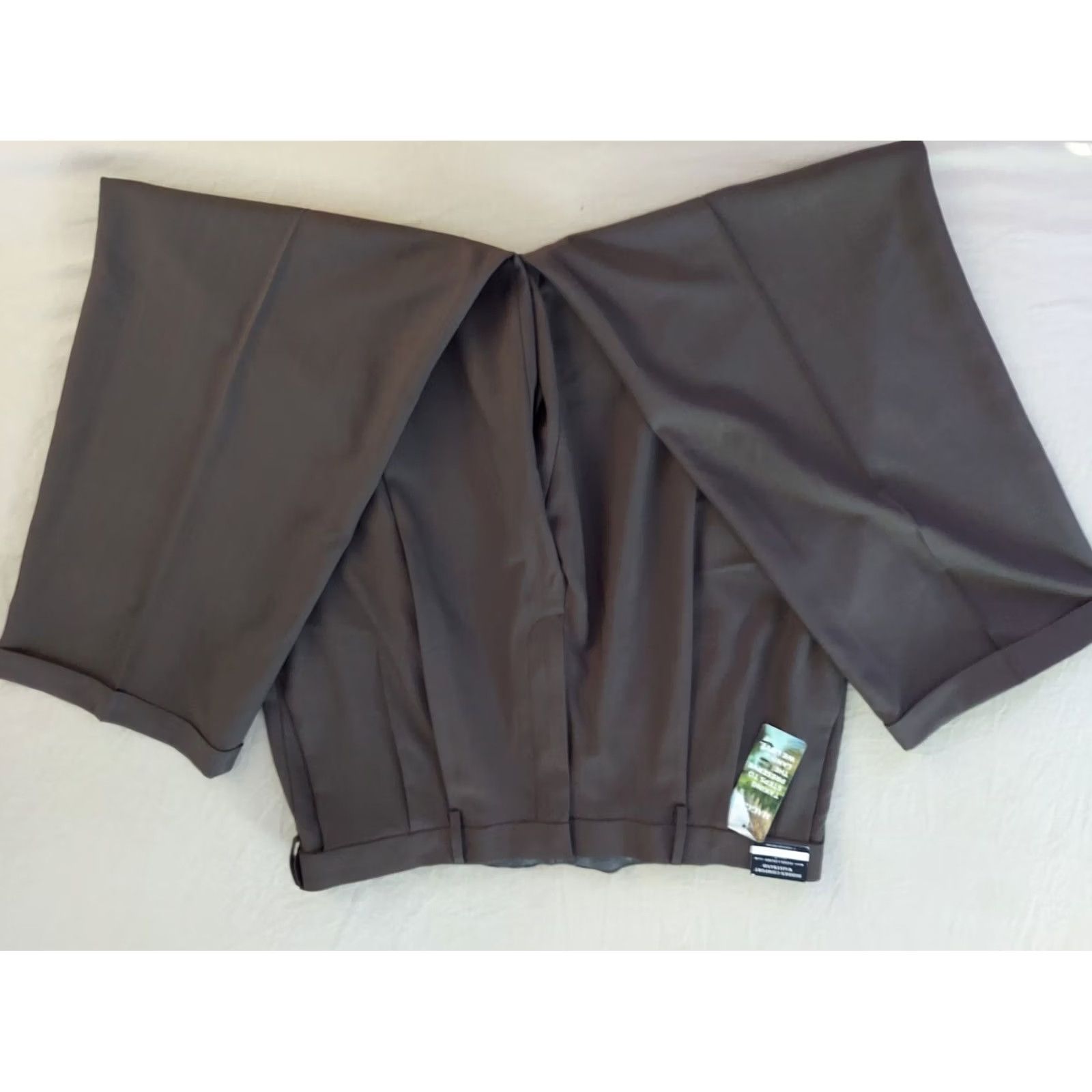 Haggar Mens Haggar Dress Pants 40x32 Brown Slack Chino Khaki Trouser Size US 40 / EU 56 - 4 Thumbnail