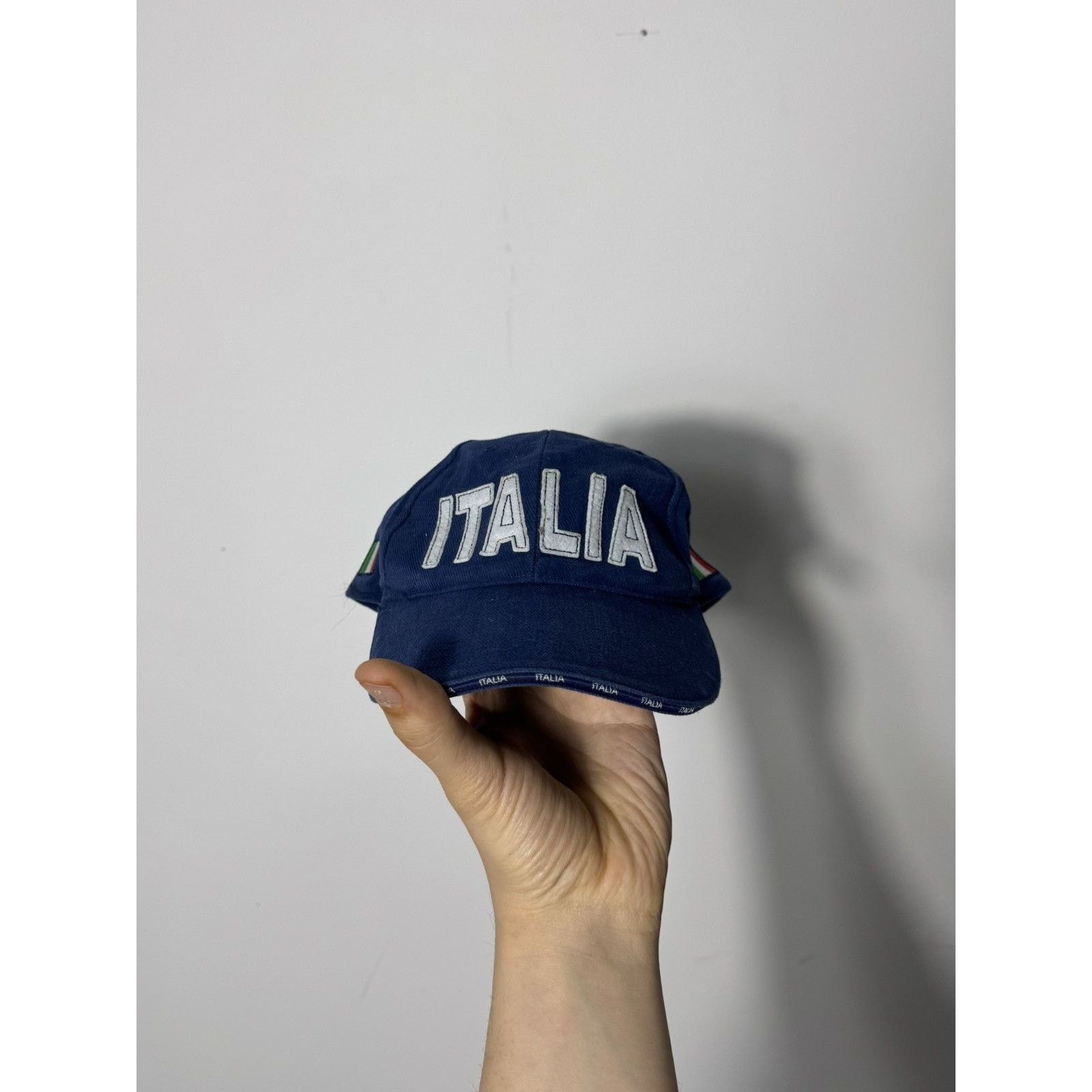 Drain Gang × S4LEM × Vintage 90s Vintage Italia Flag Blue Hat Cap Size ONE SIZE - 1 Thumbnail