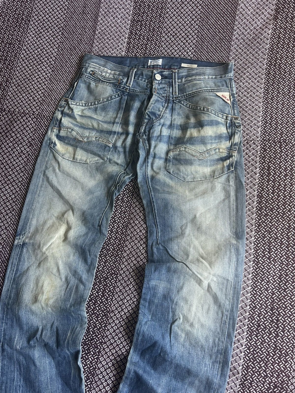 Replay Vintage Replay Denim Washed Distressed Jeans Japanese Vibe Size US 31 - 4 Thumbnail