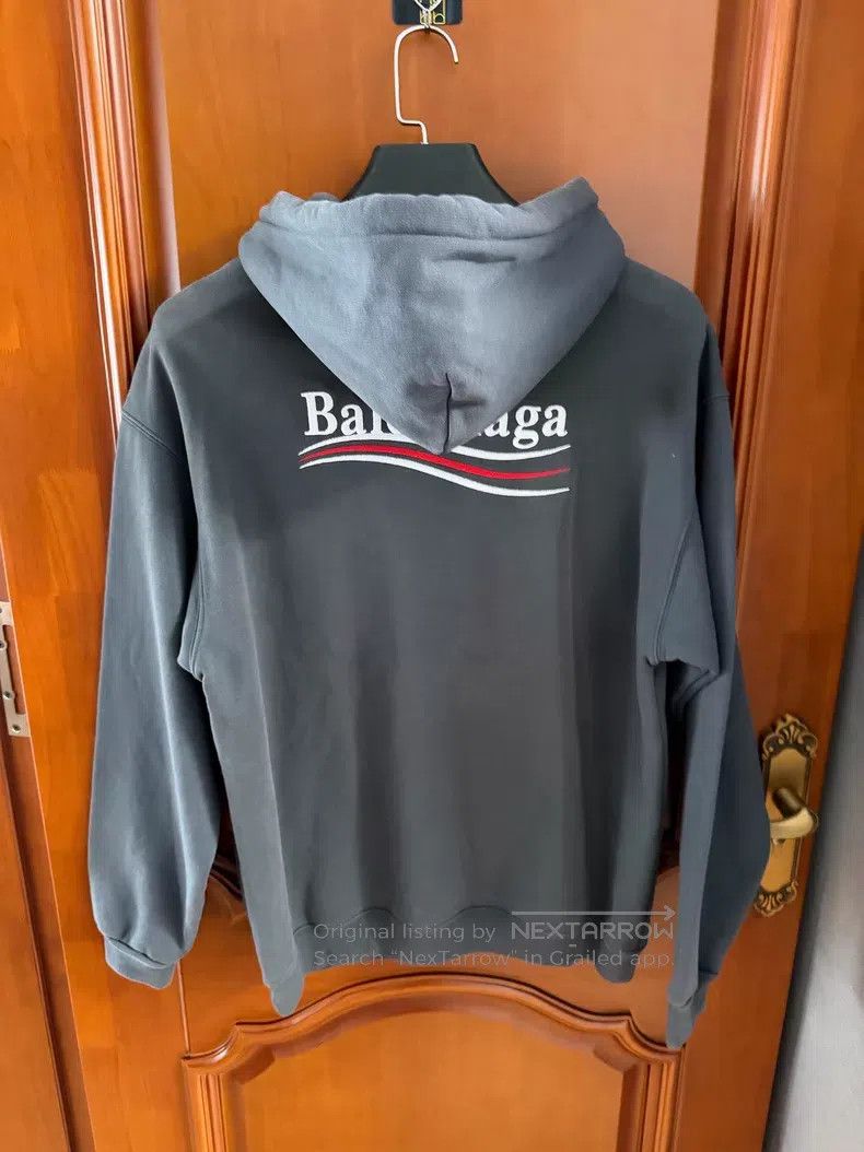 Balenciaga Balenciaga Heather Grey Coke Embroidered Logo Hoodie Size US S / EU 44-46 / 1 - 2 Thumbnail
