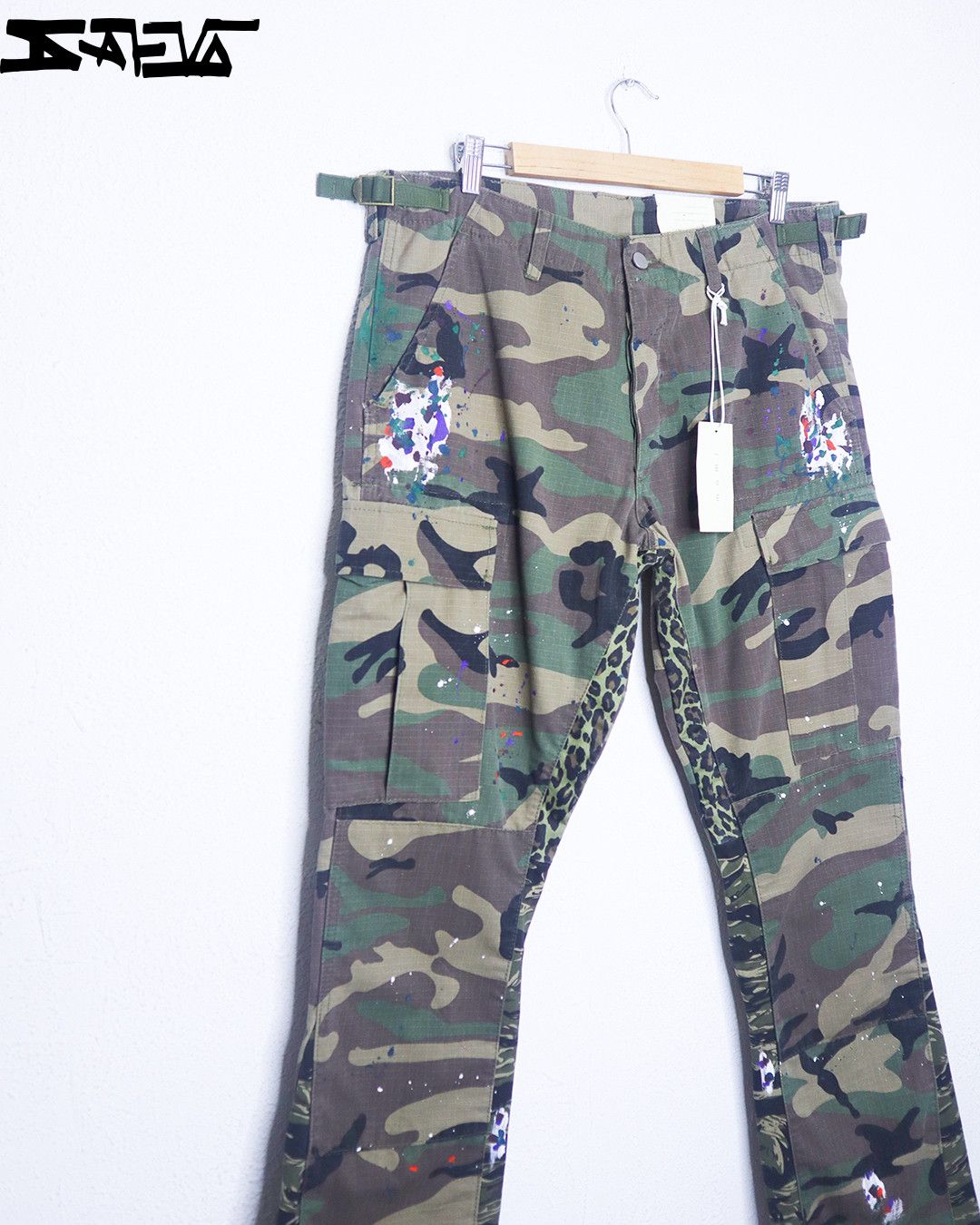 MNML Bootcut Cargo Flare Raw Pants NEW Size US 34 / EU 50 - 1 Thumbnail