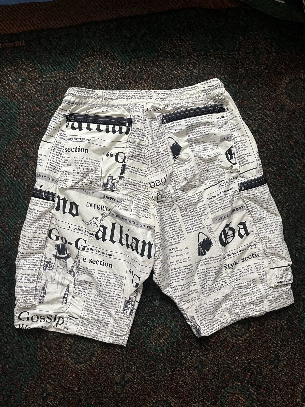 John Galliano John Galliano Newspaper Gazette Beach Wear Size US 30 / EU 46 - 2 Thumbnail