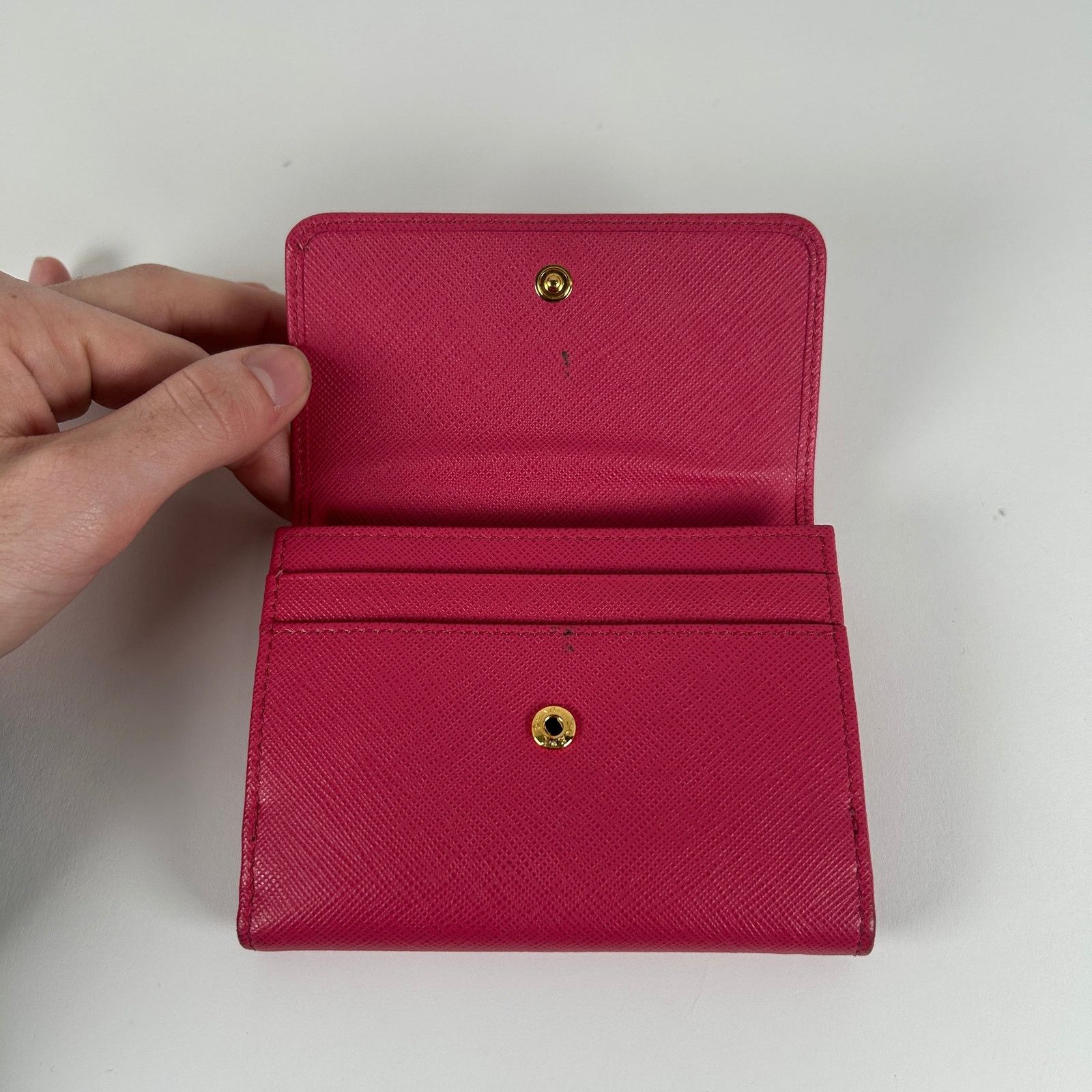 Prada Prada Small Saffiano Pink Wallet Size ONE SIZE - 3 Thumbnail