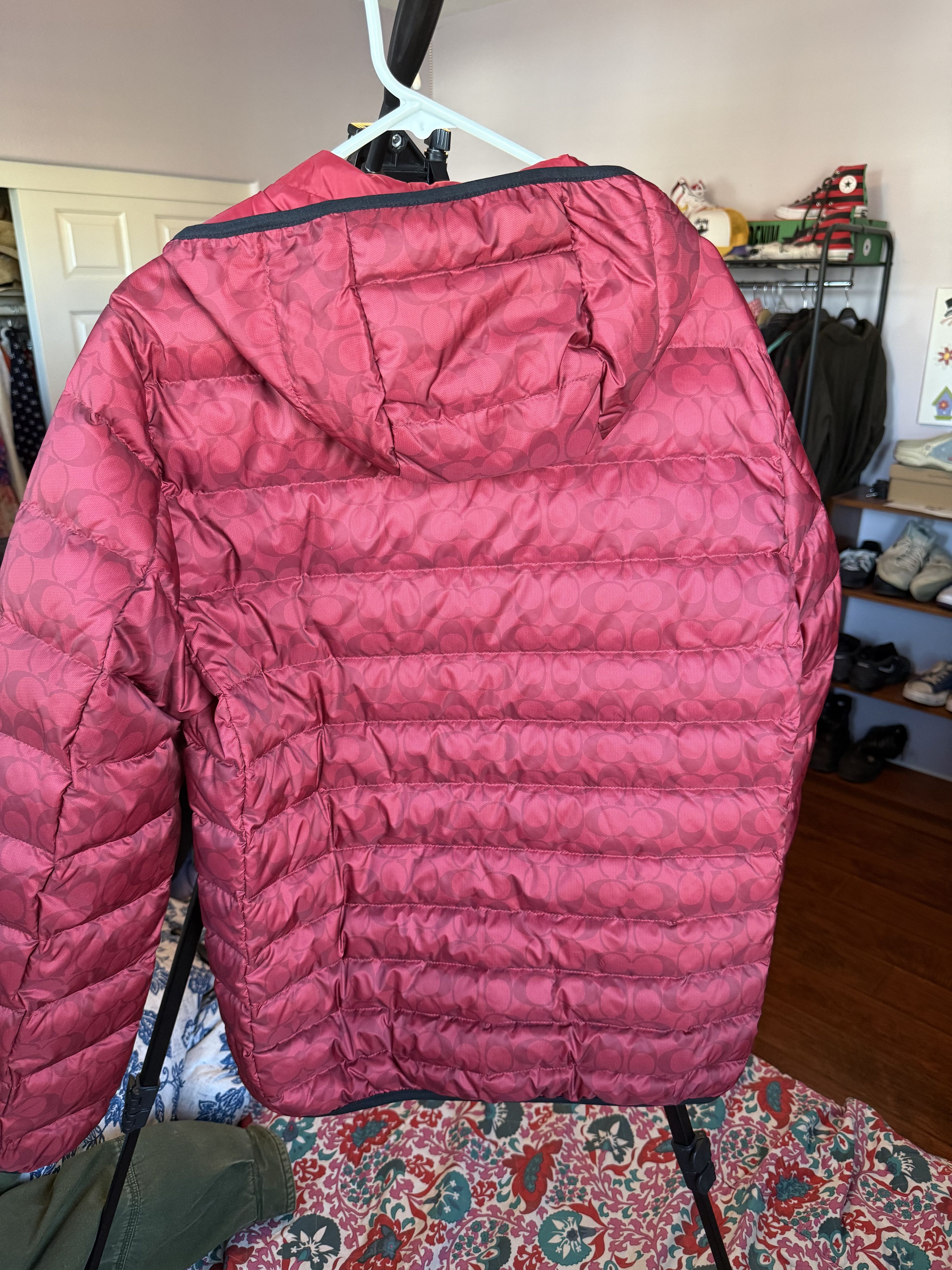 Coach Coach Red Signature Quilted Puffer Jacket Hooded Size US M / EU 48-50 / 2 - 4 Thumbnail