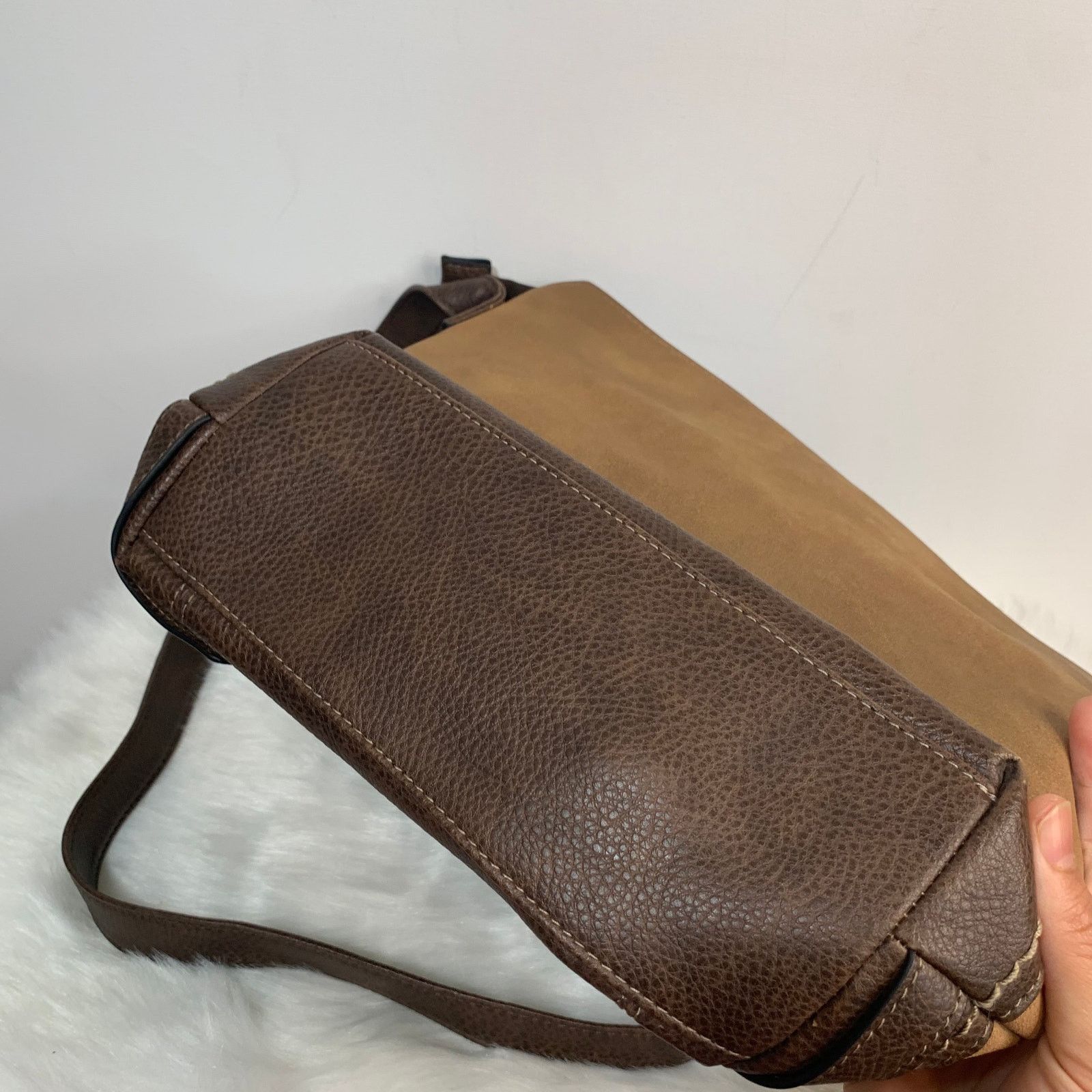 Other Brown Faux Leather Crossbody Purse Size ONE SIZE - 6 Thumbnail