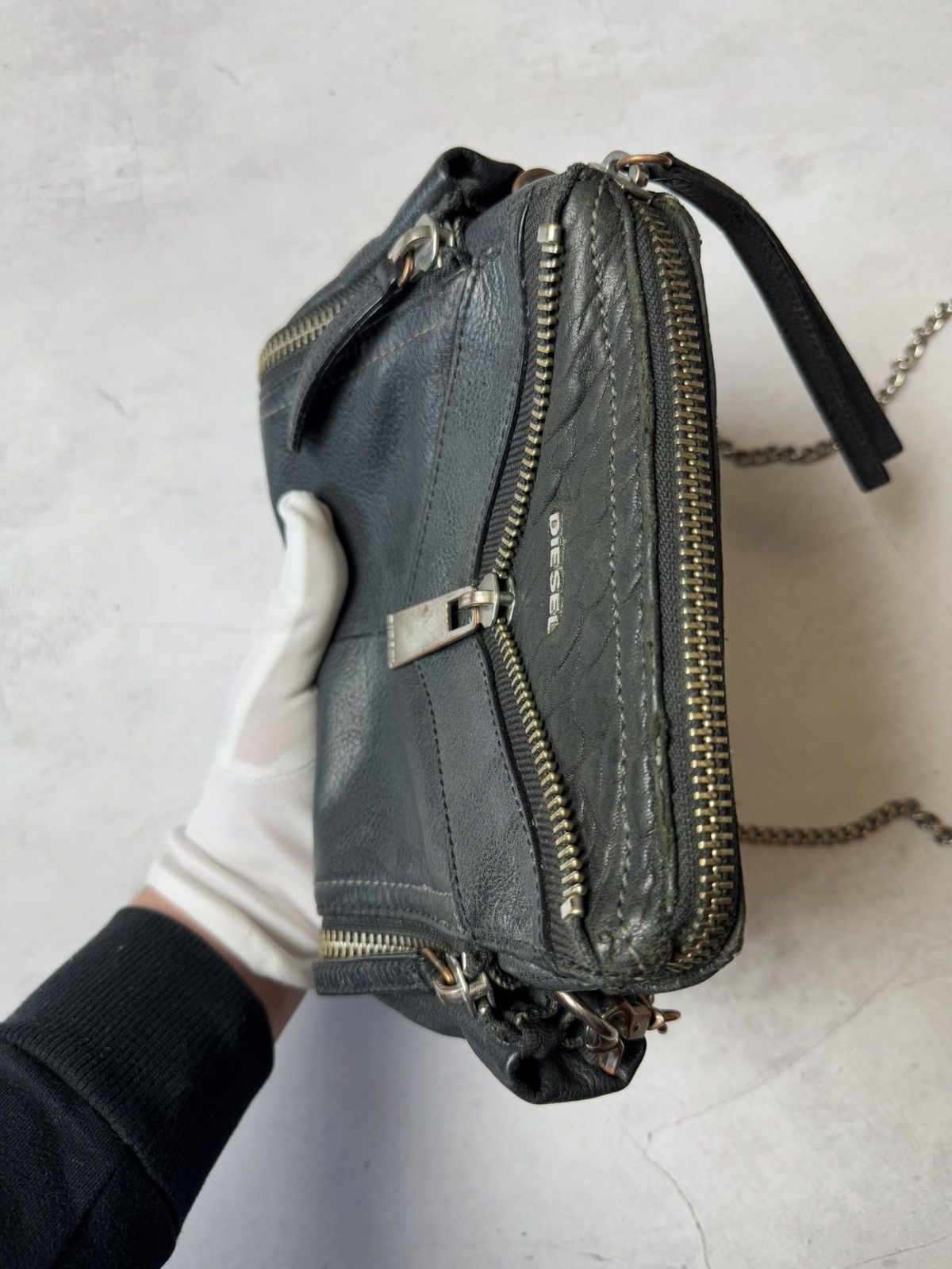 Diesel × Vintage Diesel Bag Leather Y2K Vintage Size ONE SIZE - 18 Thumbnail