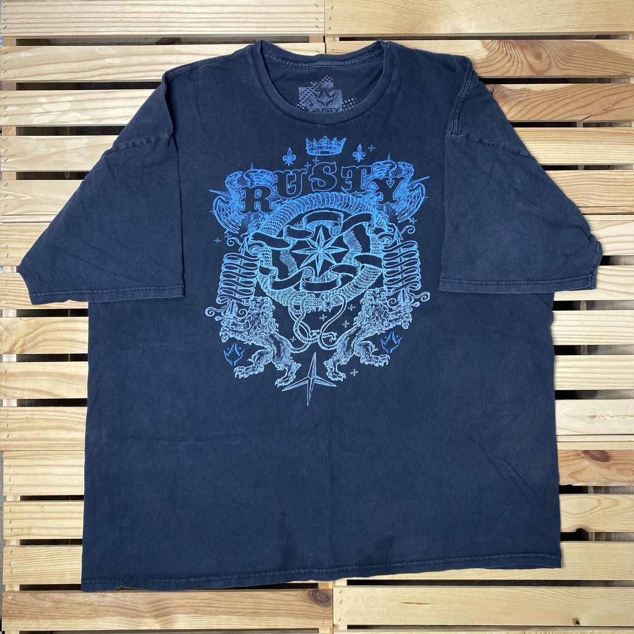Rusty Rusty Faded Black Y2K Surf Tee Size 2XL Size US XXL / EU 58 / 5 - 1 Thumbnail