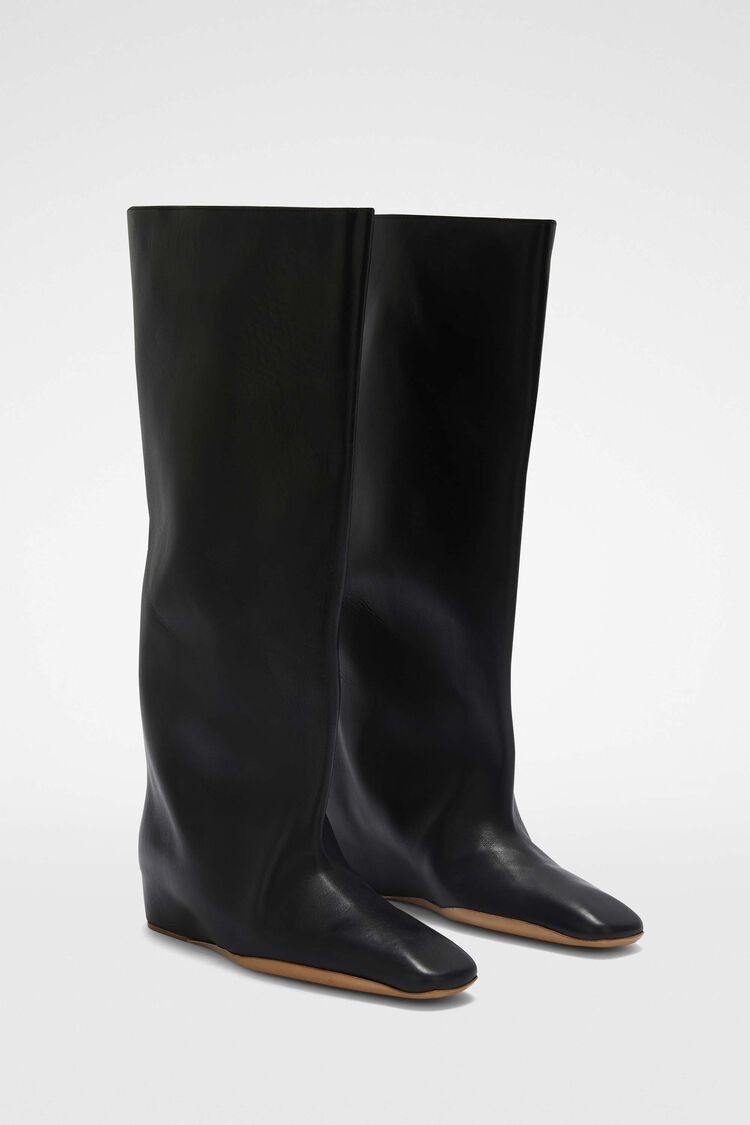 Jil Sander o1w1db10825 Knee Boots in Black Size US 7 / IT 37 - 3 Thumbnail