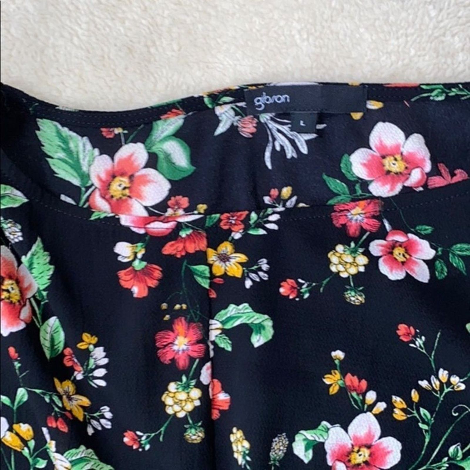 Other Gibson Side Tie Floral Blouse | Sz L Size L / US 10 / IT 46 - 3 Thumbnail