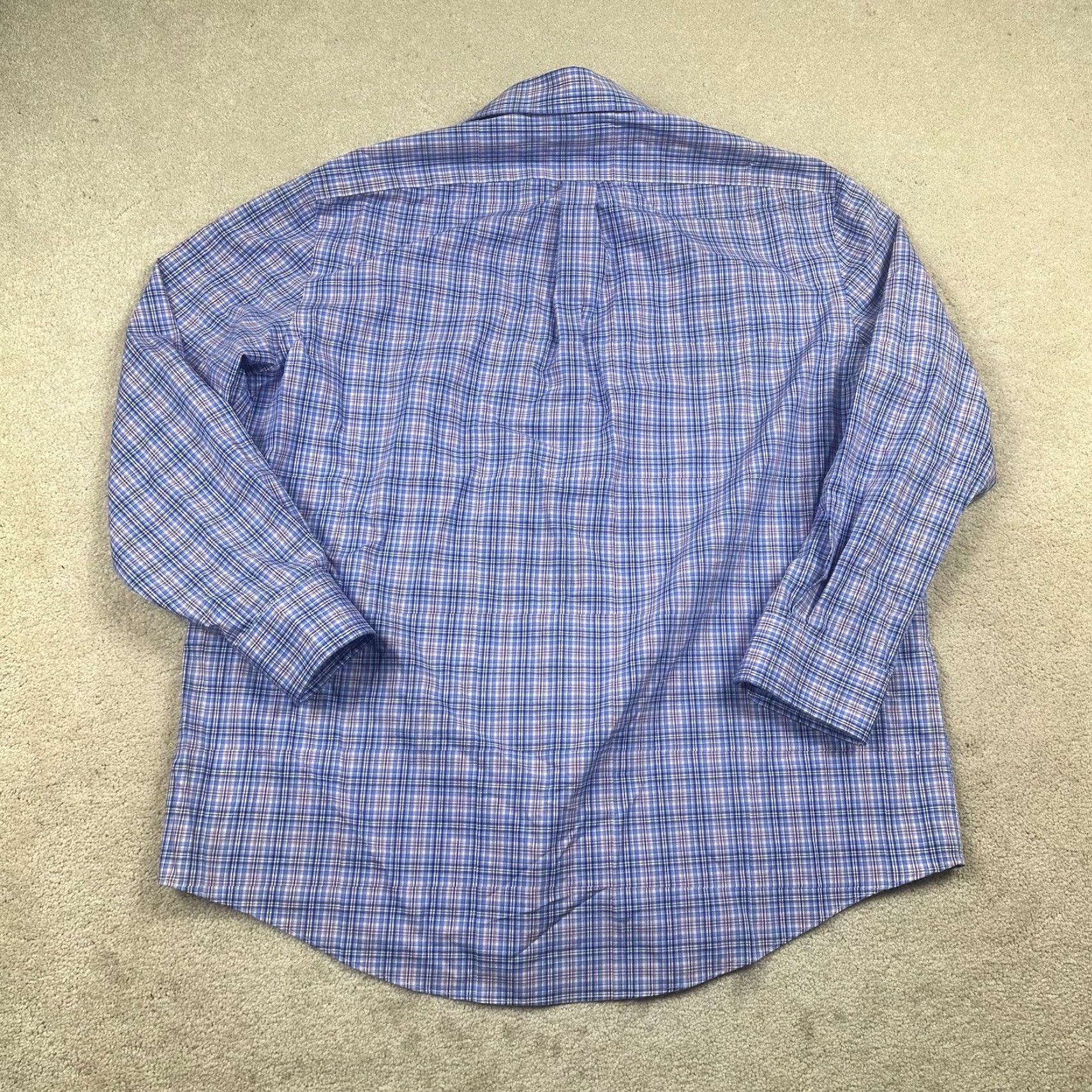 Ralph Lauren Lauren Ralph Dress Shirt Mens Blue Pink Check XL 17.5 32 Size 46R - 3 Thumbnail