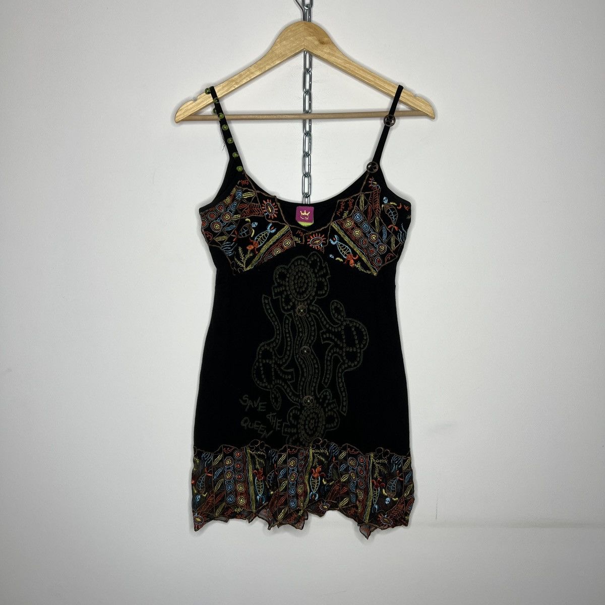 Japanese Brand × Vintage save the queen mesh tank top gaultier style made in italy Size M / US 6-8 / IT 42-44 - 1 Thumbnail