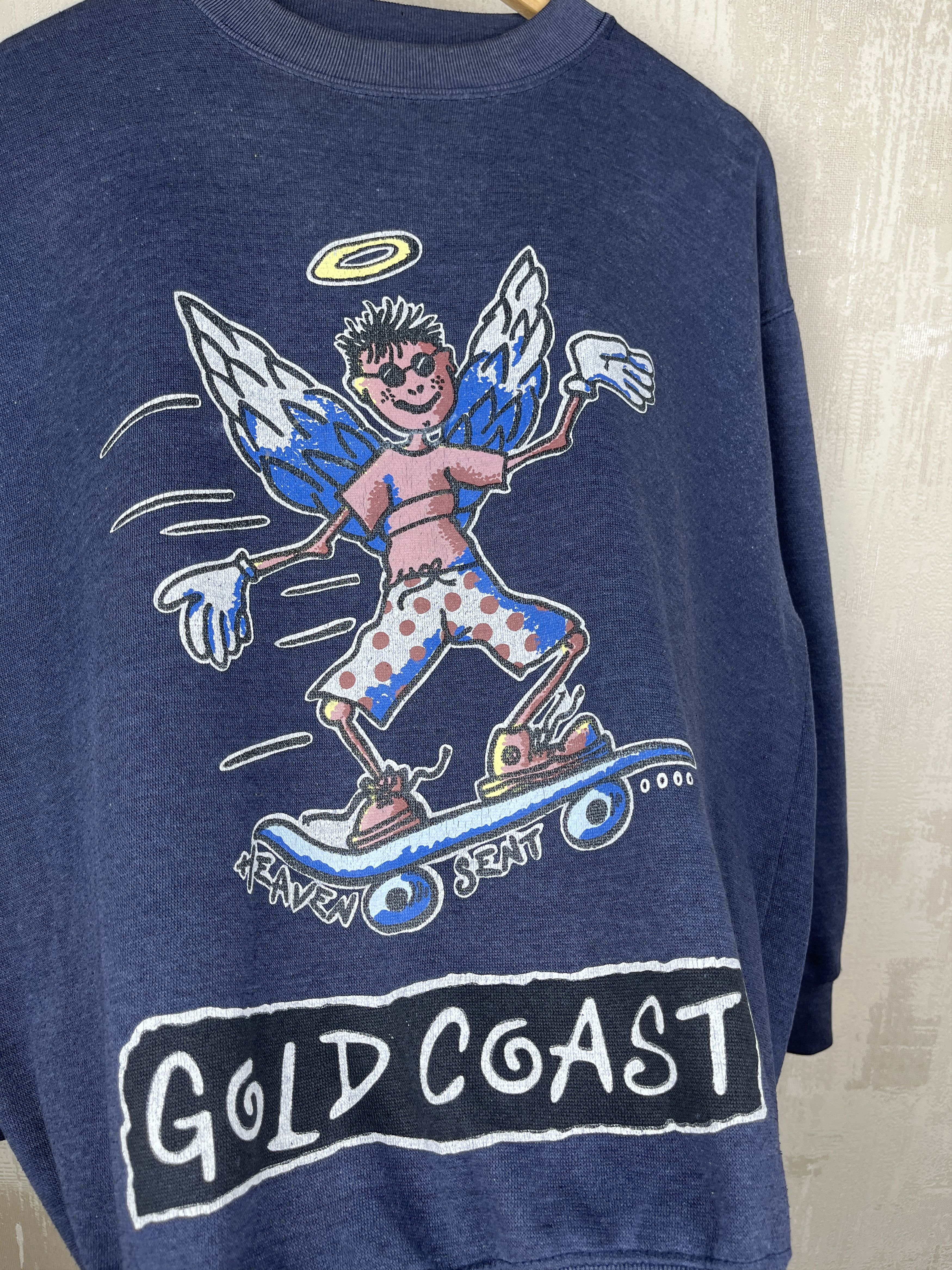 Hook-Ups Vintage Gold Coast Heaven Sent Skate Sweatshirt Size US S / EU 44-46 / 1 - 4 Thumbnail