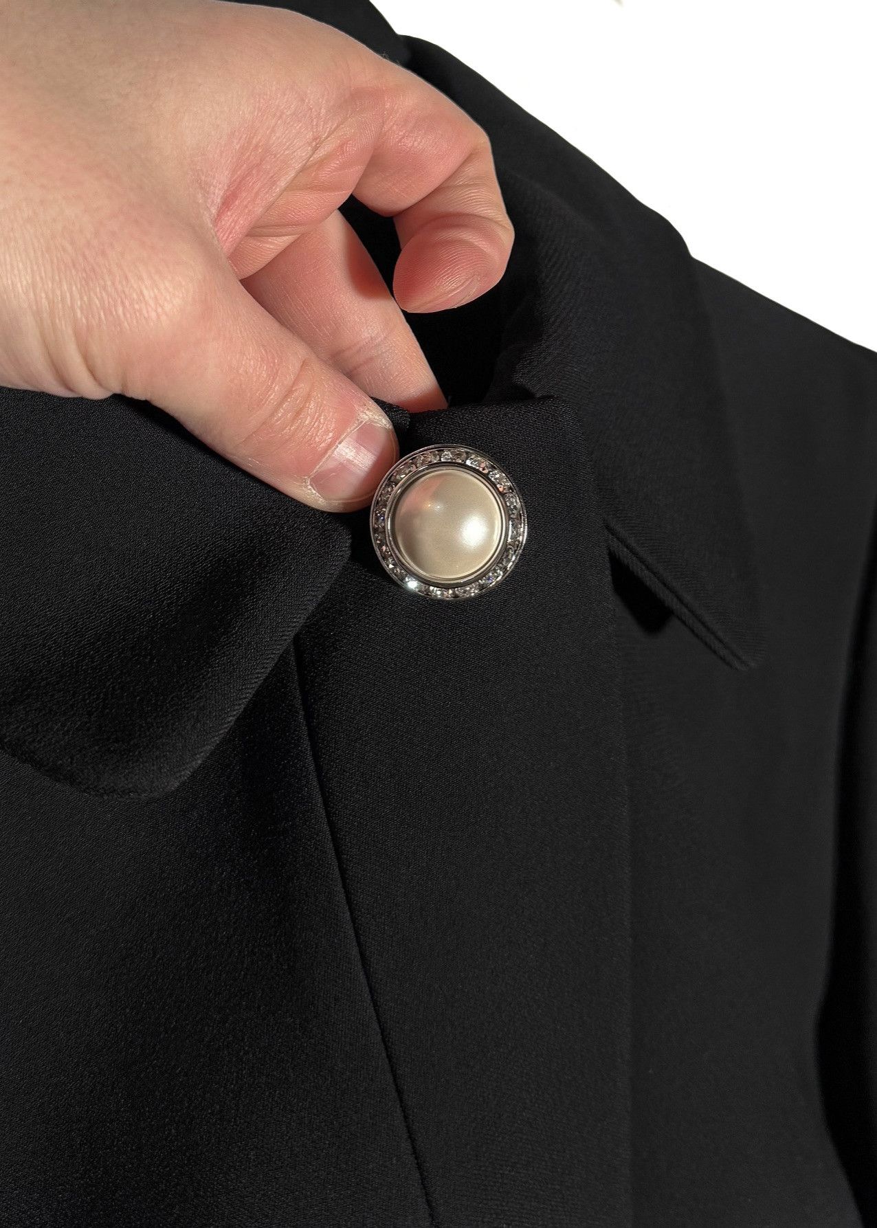 Miu Miu Miu Miu 2018 Pearl Buttons Crystal Lace Cuffs Black Blazer Size S / US 4 / IT 40 - 4 Thumbnail
