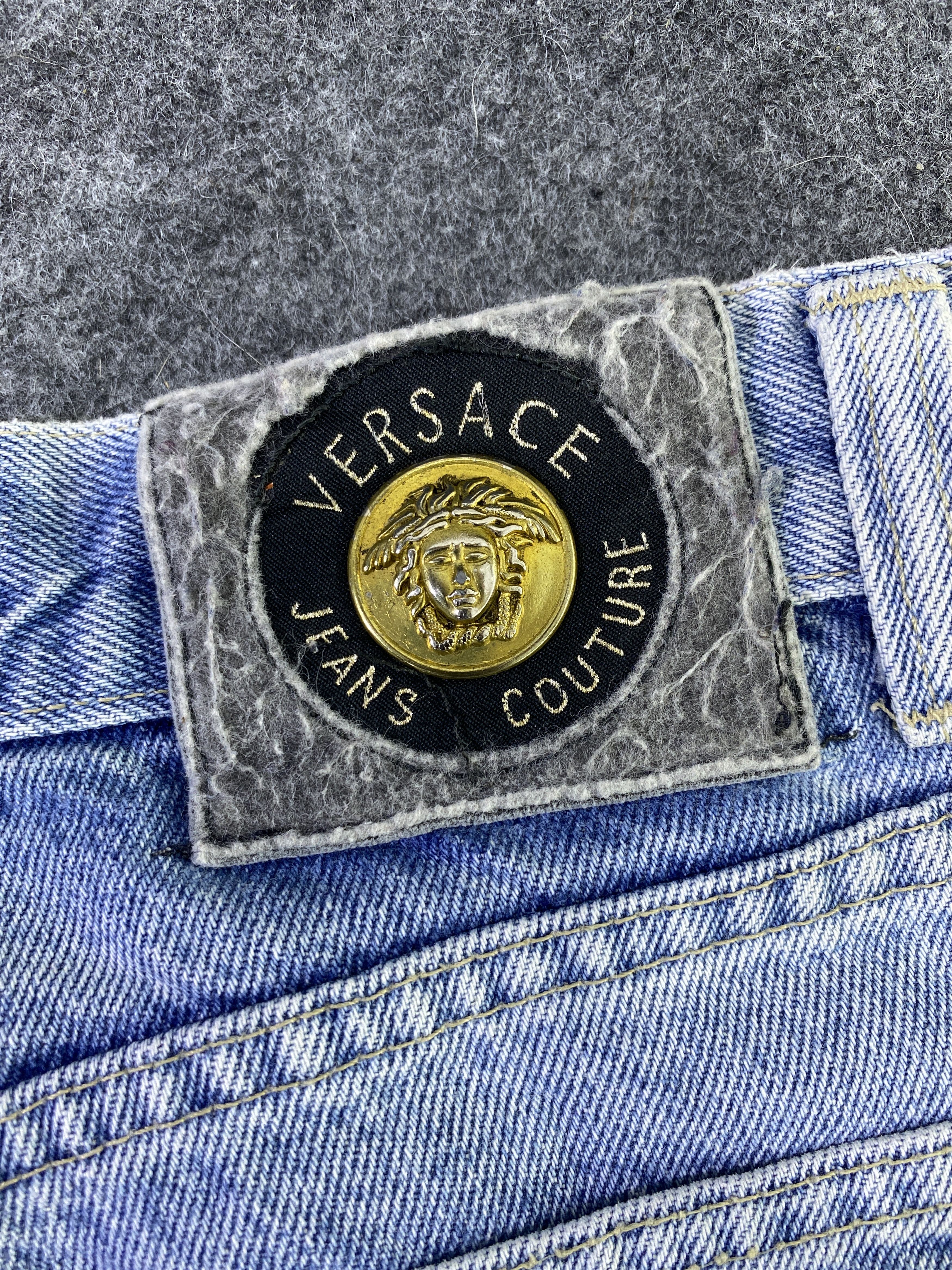 Versace Versace Distressed Blue Wash Jeans - J957 Size US 27 - 14 Thumbnail