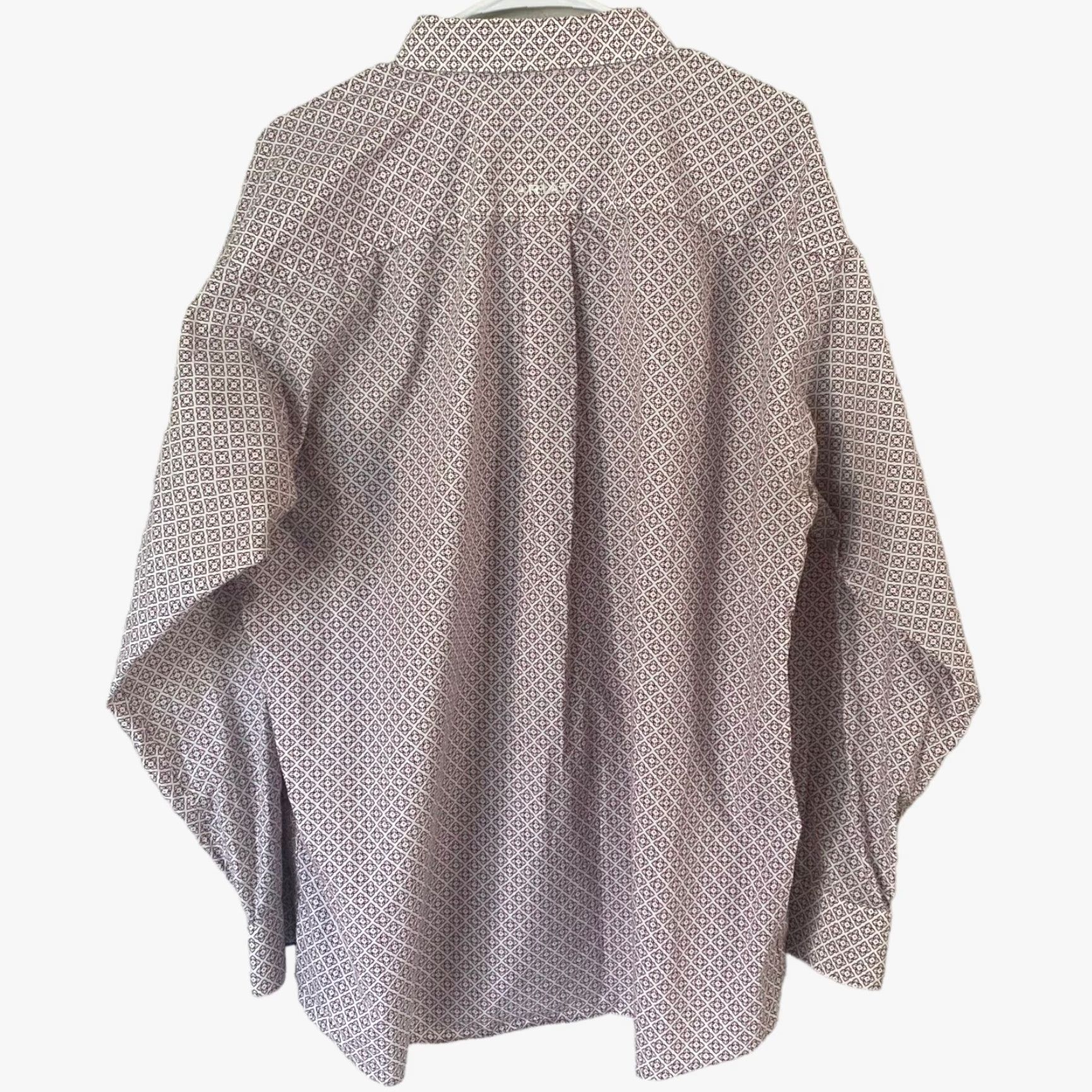 Ariat VINTAGE Ariat Western Button-Down Shirt Long Sleeve Geometric Contrasting Cuffs Mens XL Size US XL / EU 56 / 4 - 3 Thumbnail