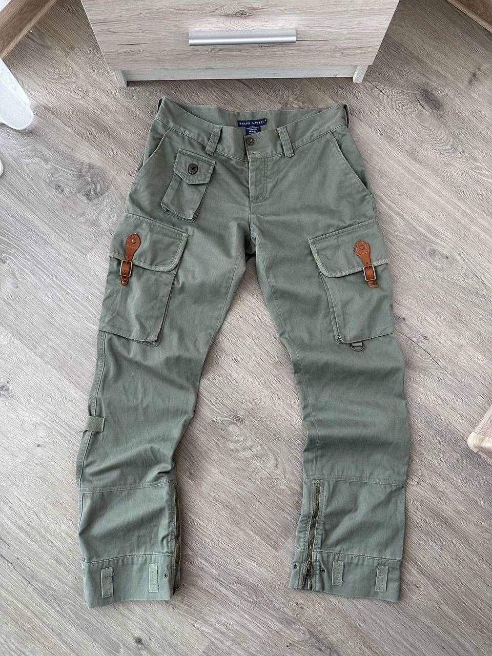 Polo Ralph Lauren × Vintage Vintage Polo Ralph Lauren Green Pocket Zip Cargo Pants Size US 36 / EU 52 - 2 Thumbnail