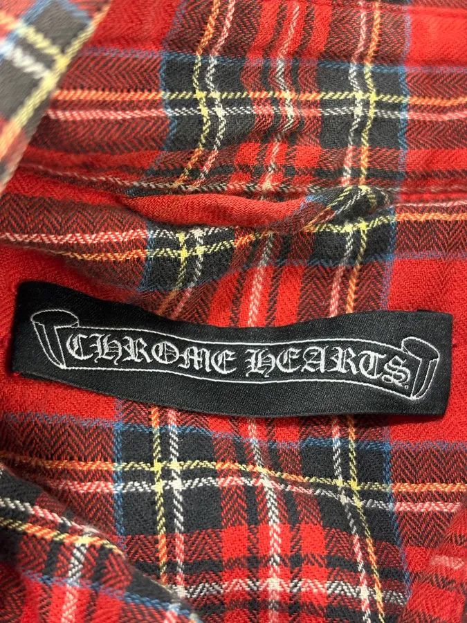 Chrome Hearts Chrome Hearts Flanel Red Checkered Cross Leather Patchs Shirt Size US S / EU 44-46 / 1 - 10 Thumbnail
