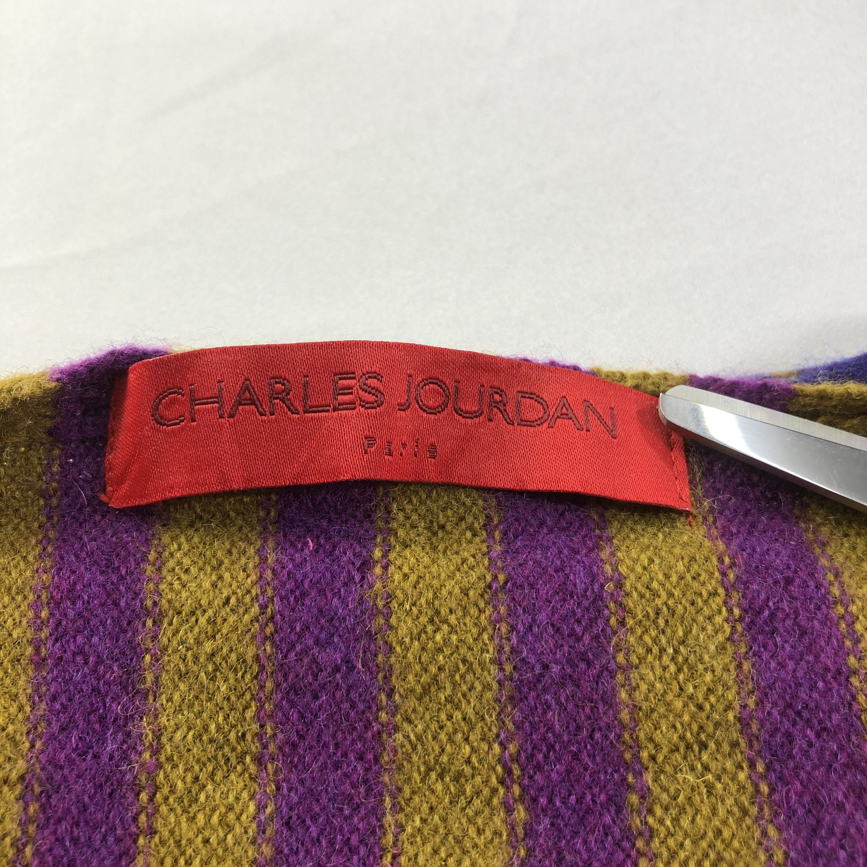 Charles Jourdan Charles Jourdan Striped Wool Scarf Muffler V1419 Size ONE SIZE - 4 Thumbnail
