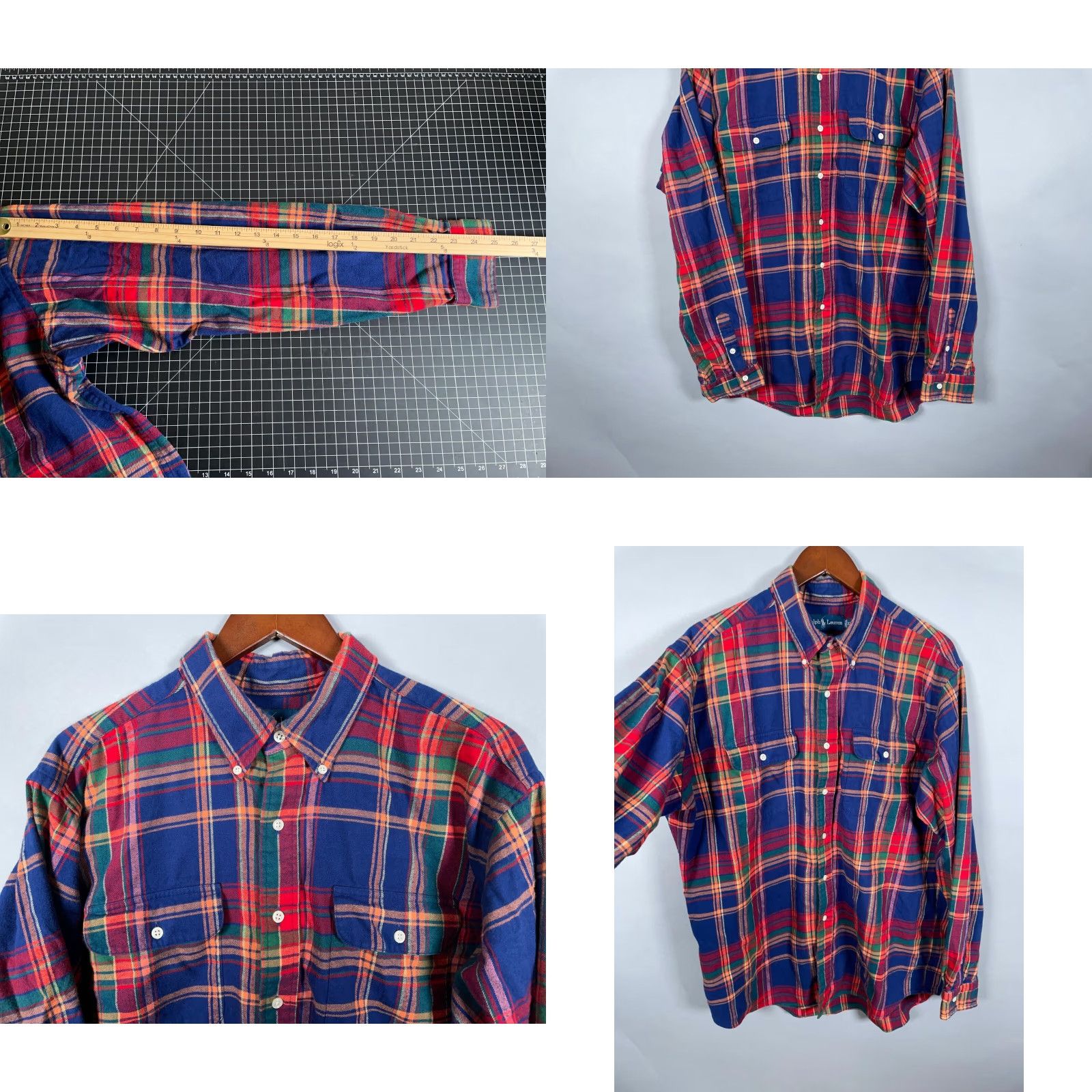 Ralph Lauren Ralph Lauren Flannel Work Shirt Men's XL Red Blue Plaid Workwear Polo Workshirt 90s Mens Size US XL / EU 56 / 4 - 8 Thumbnail