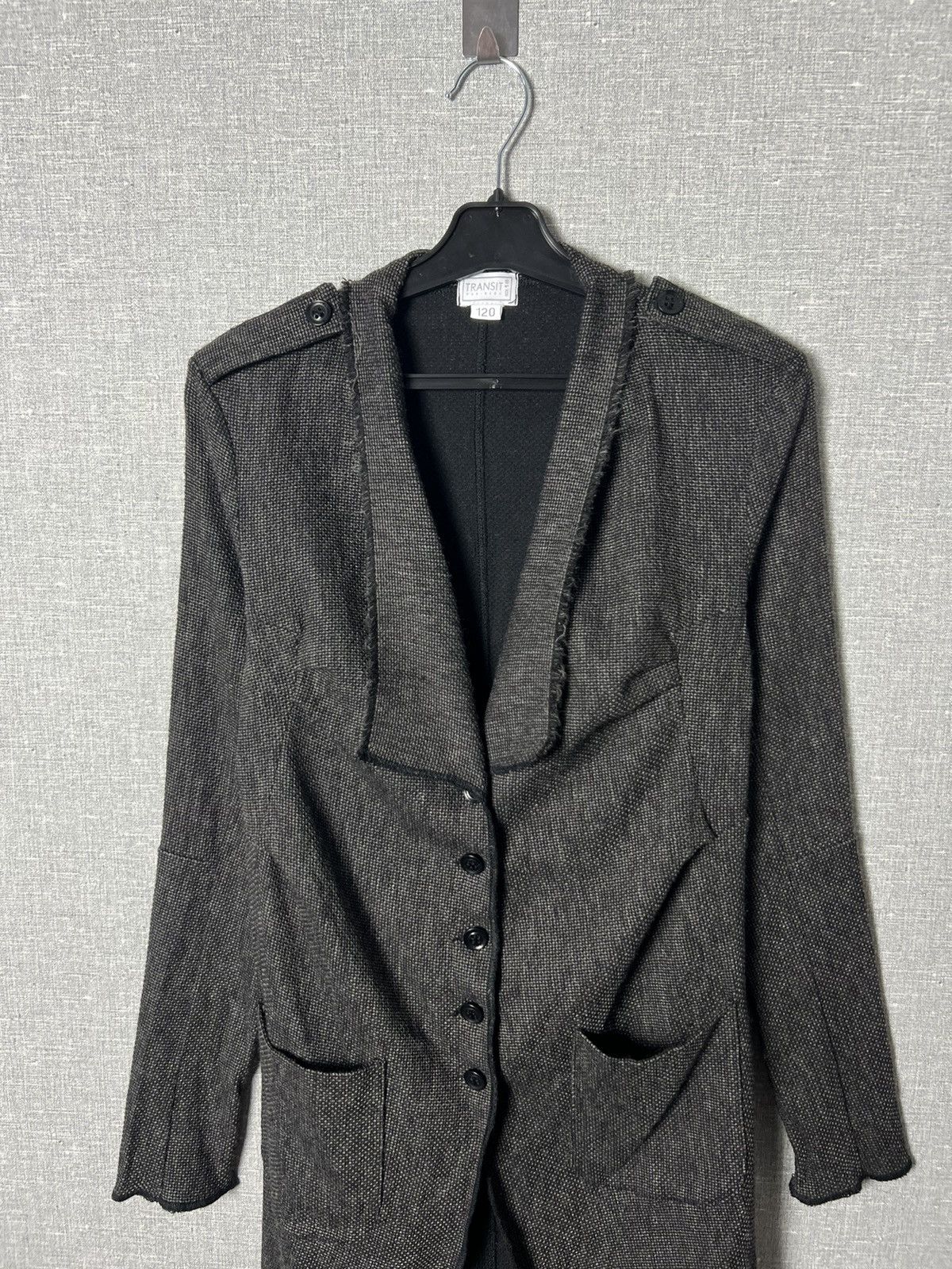 Transit Uomo Transit Par Such Long Button Cardigan Viscose & Wool Coat Size S / US 4 / IT 40 - 2 Thumbnail